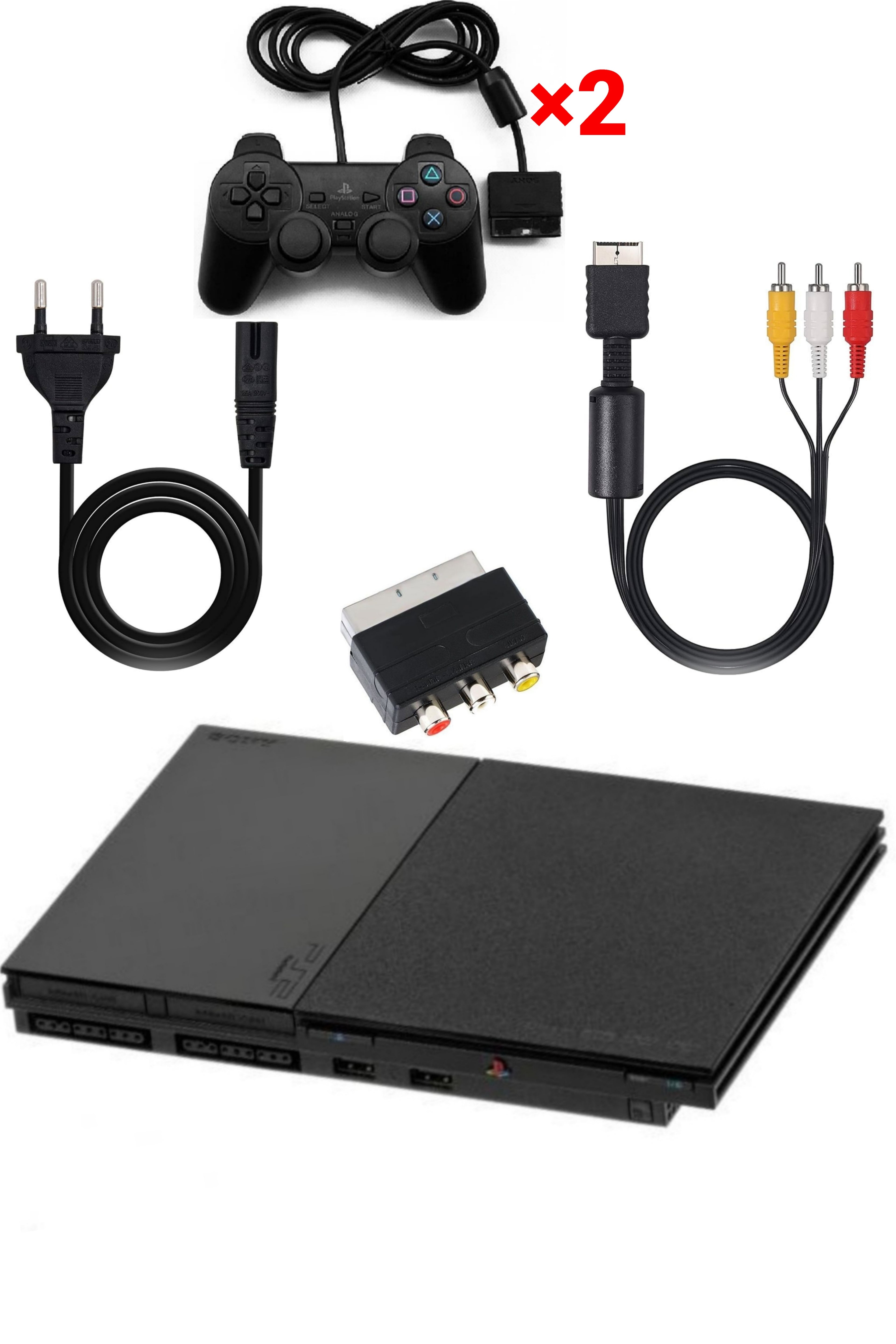 Console PlayStation 2 (PS2) SLIM Noire SATIN (V.2•90000)