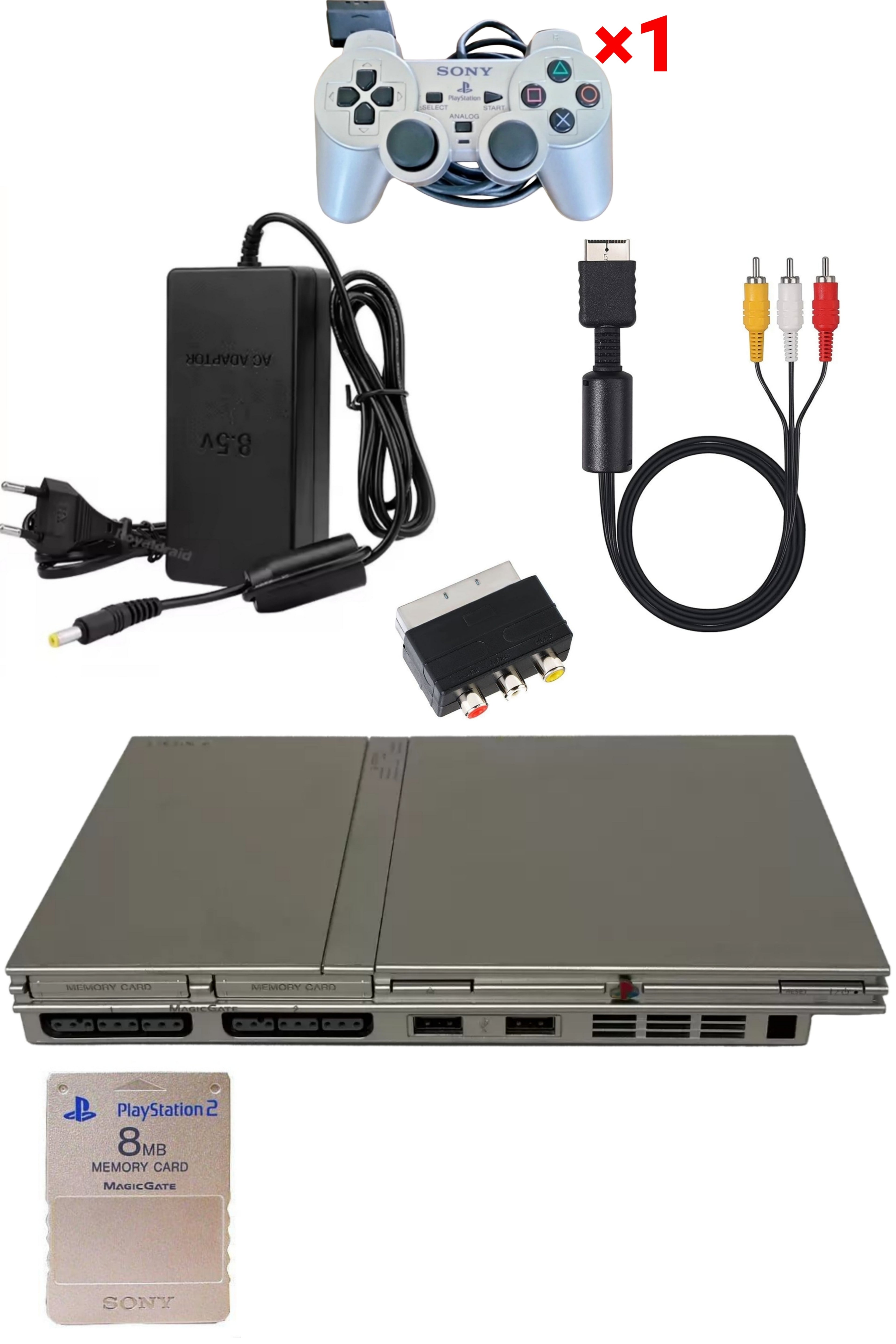 Console PlayStation 2 (PS2) SLIM Grise (Silver)