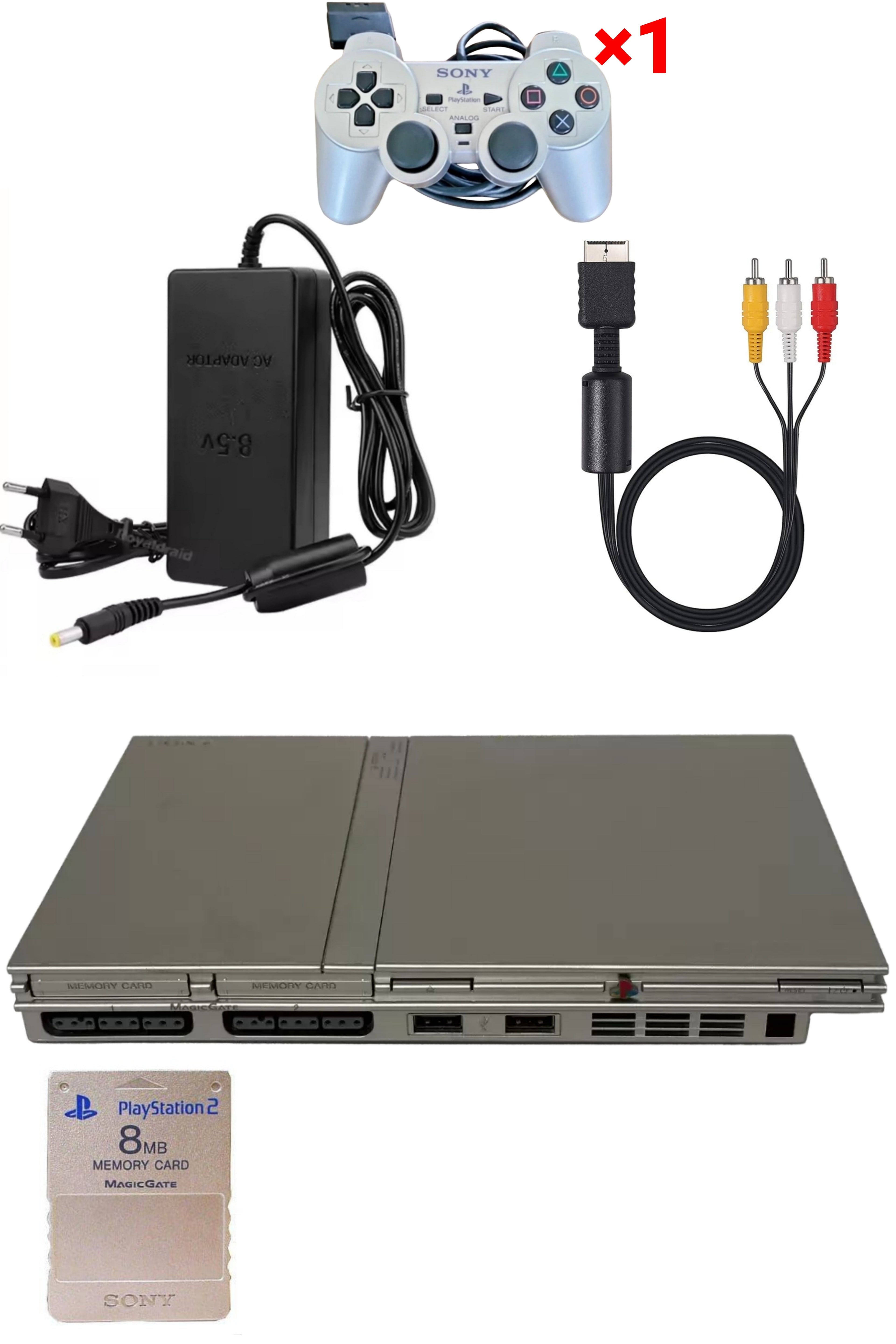 Console PlayStation 2 (PS2) SLIM Grise (Silver)
