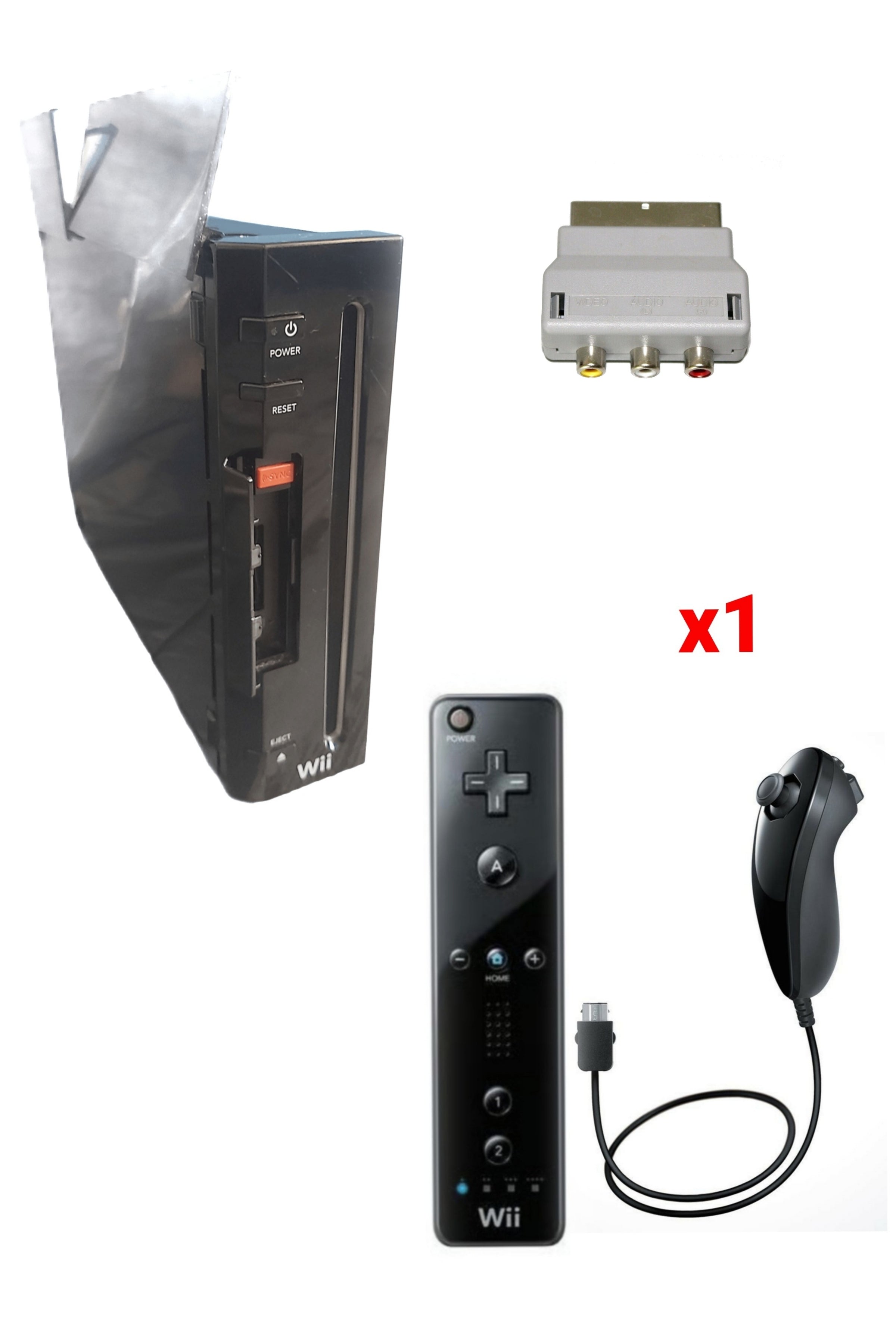 Console Nintendo WII NOIRE (Version rétro-compatible Gamecube)