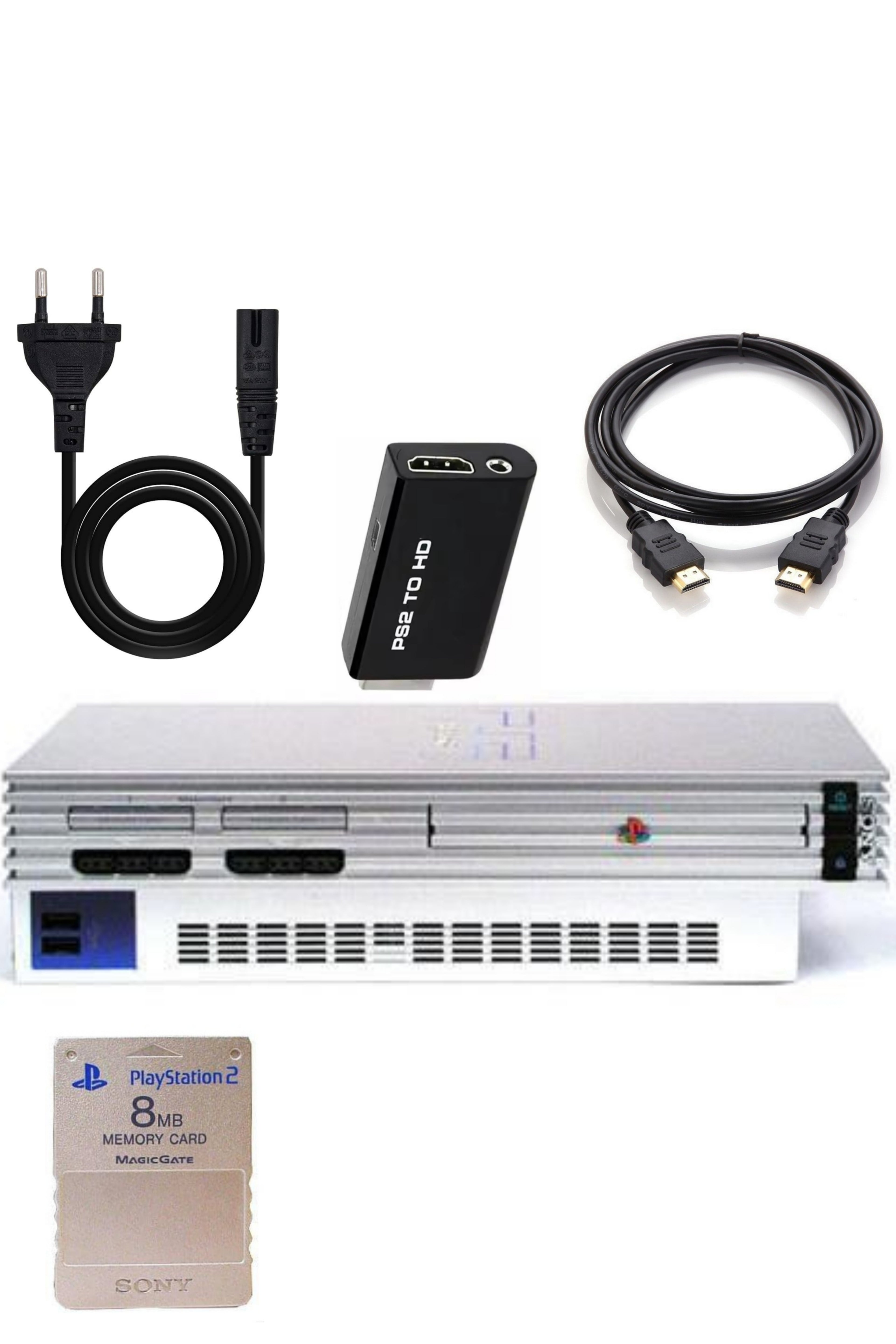 Console PlayStation 2 (PS2) FAT Grise (Silver)