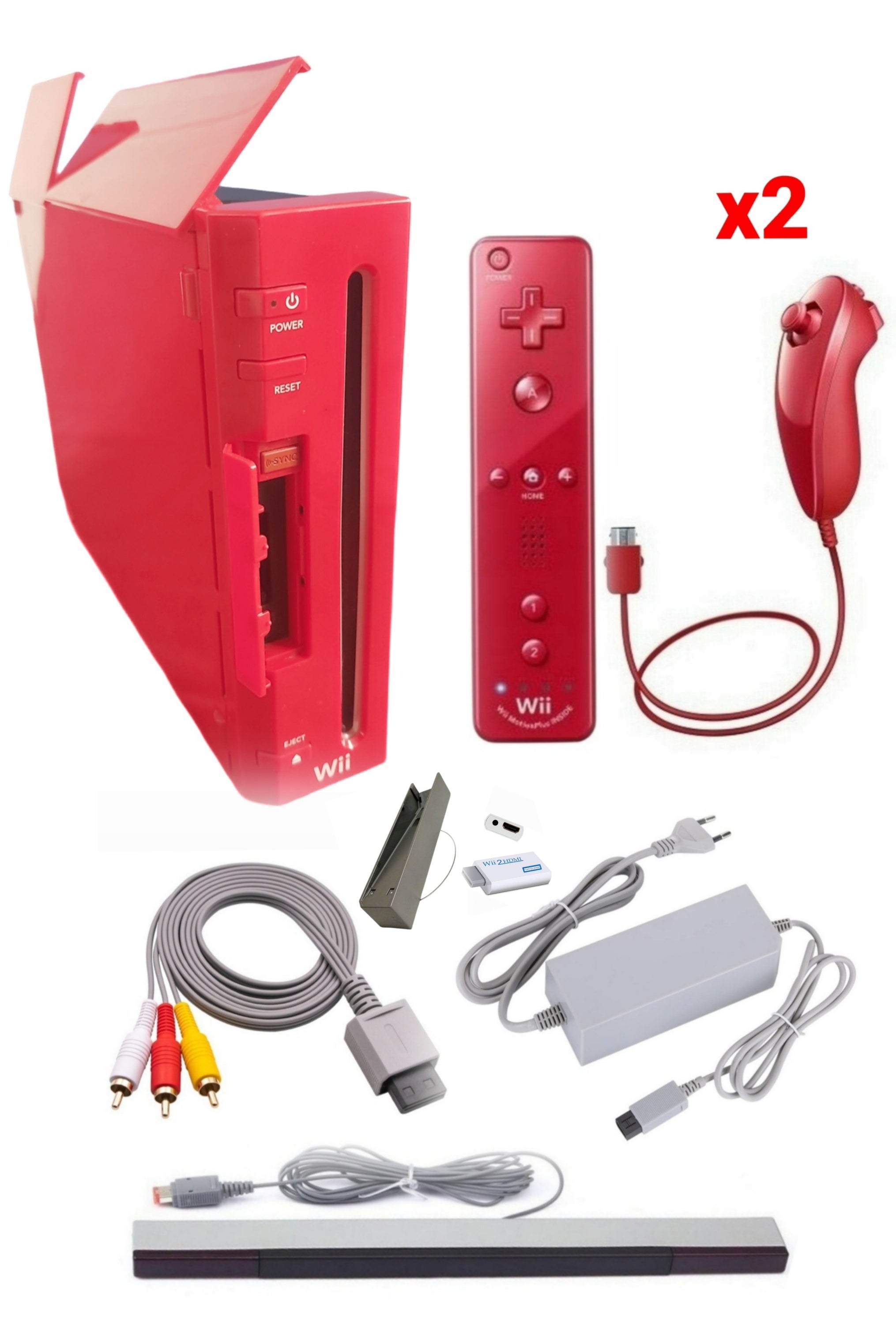 Console Nintendo WII ROUGE (Rétro-compatible Gamecube)