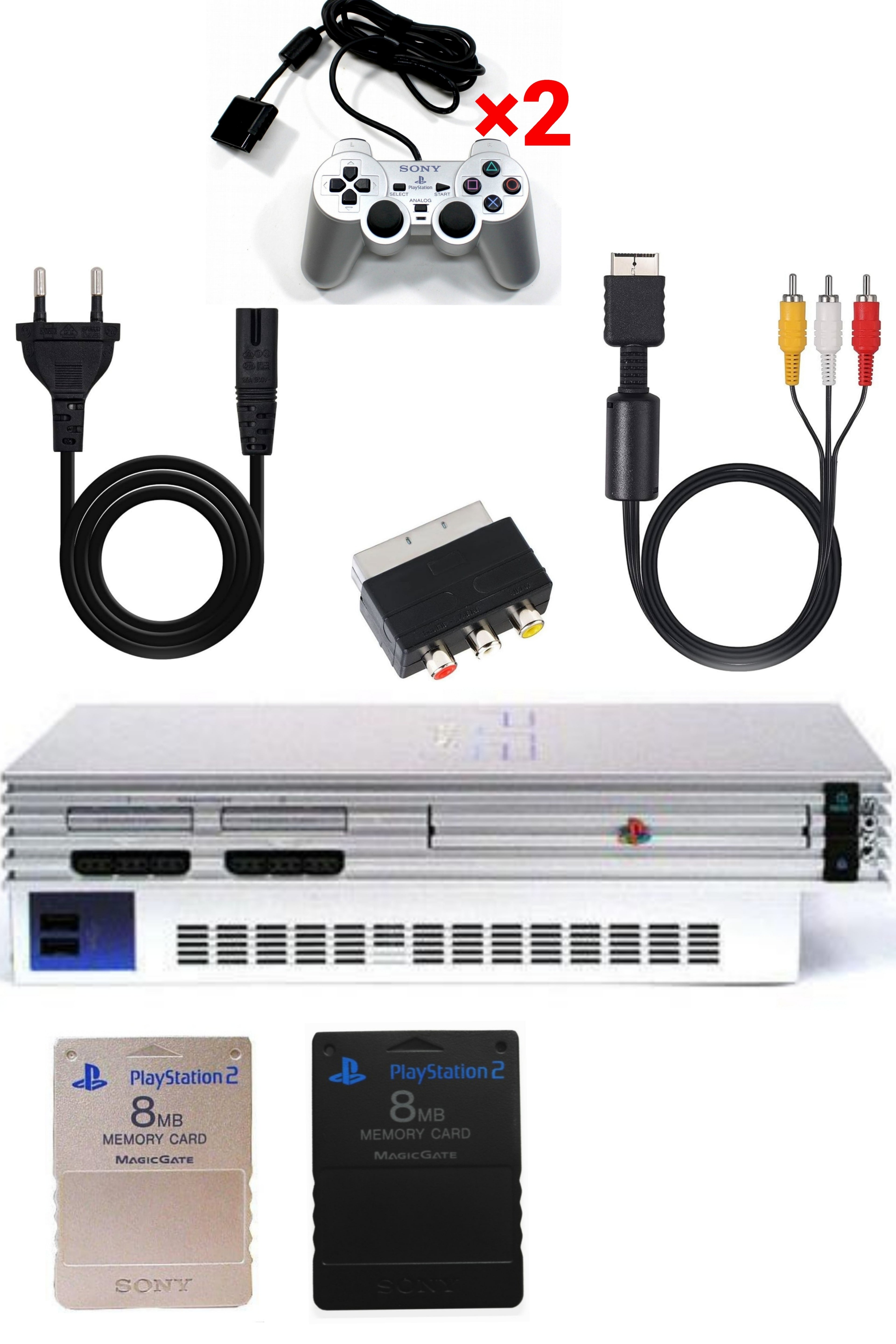 Console PlayStation 2 (PS2) FAT Grise (Silver)