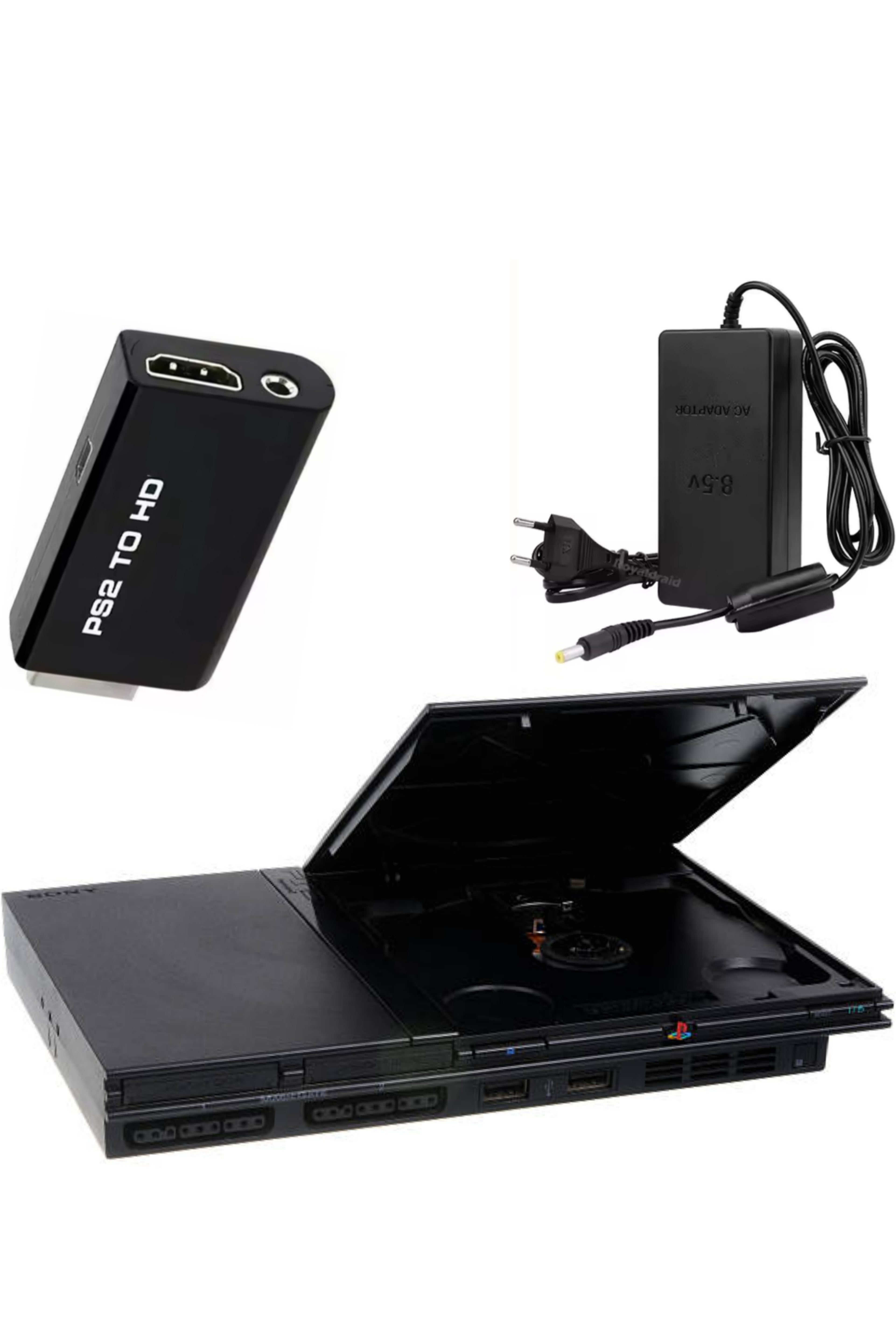 Console PlayStation 2 (PS2) SLIM Noire MAT (V.1)