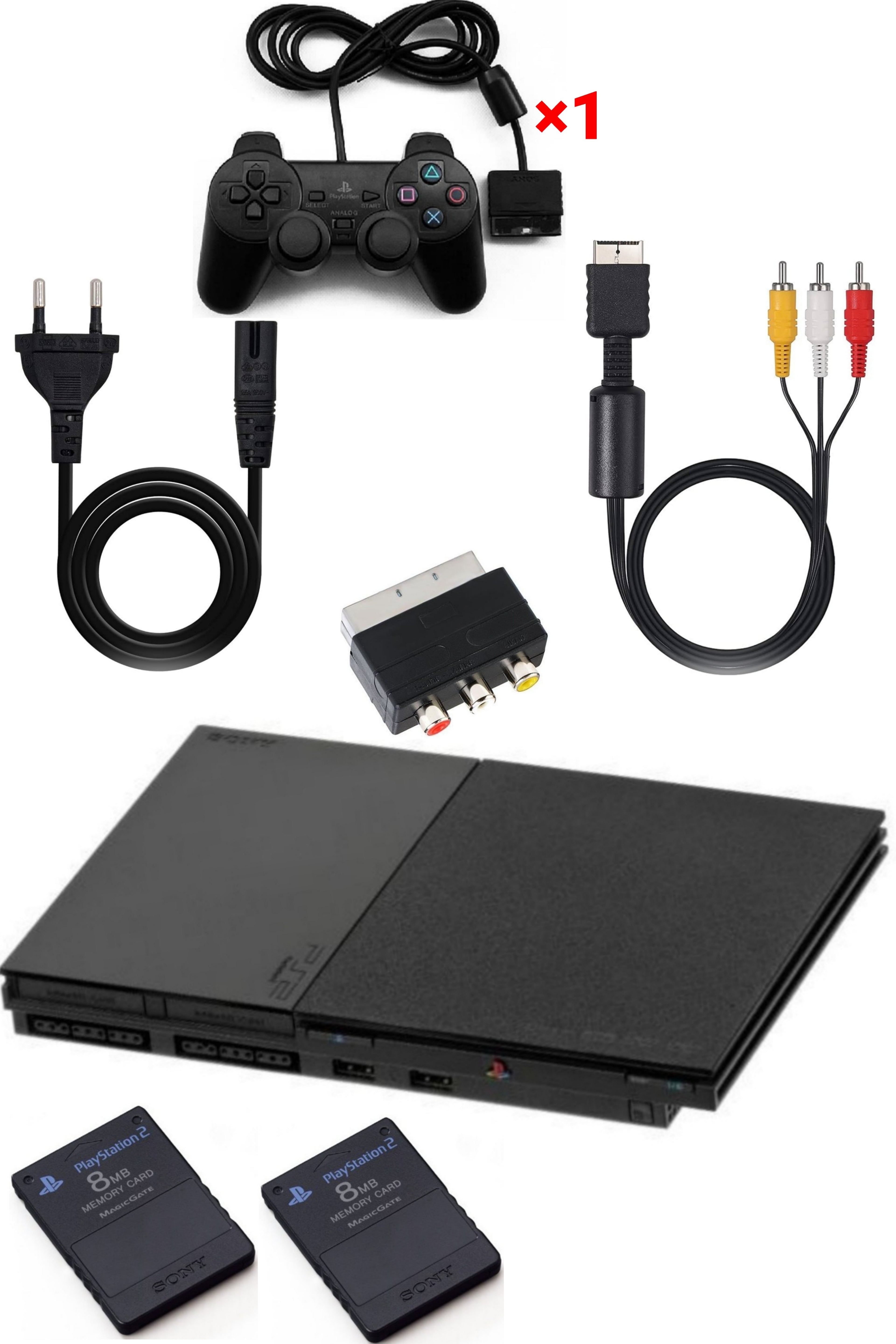 Console PlayStation 2 (PS2) SLIM Noire SATIN (V.2•90000)