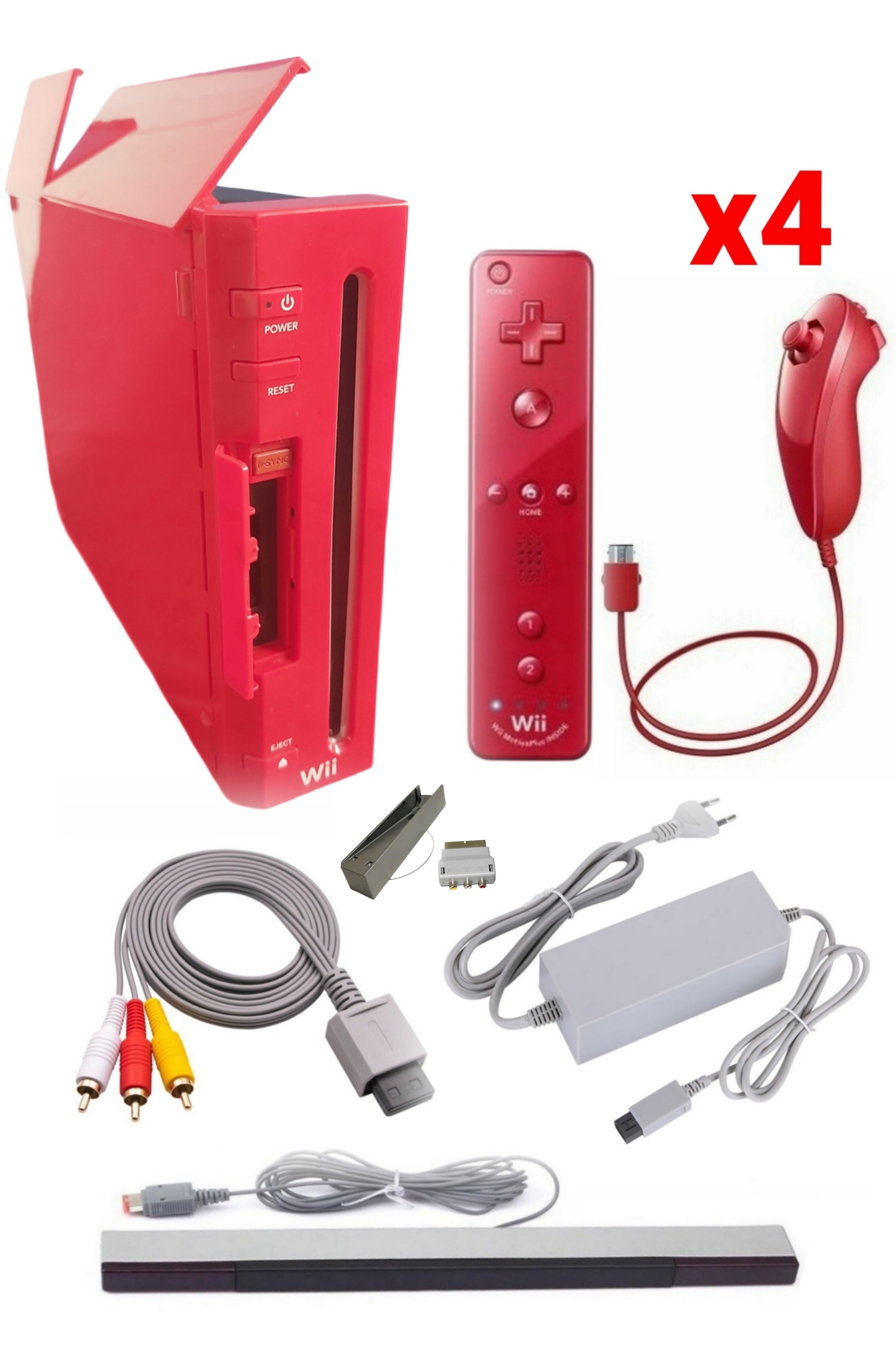 Console Nintendo WII ROUGE (Rétro-compatible Gamecube)