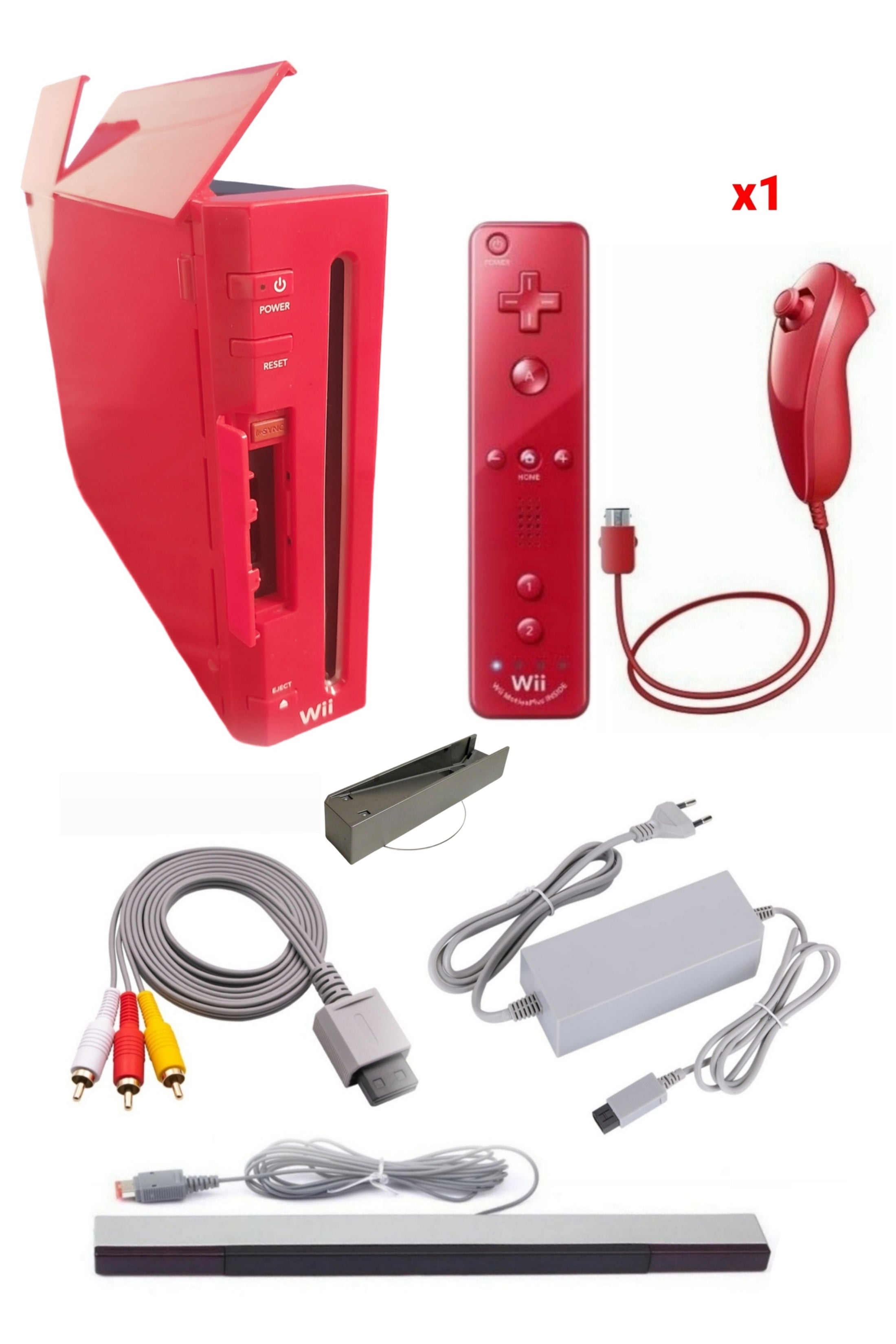 Console Nintendo WII ROUGE (Rétro-compatible Gamecube)