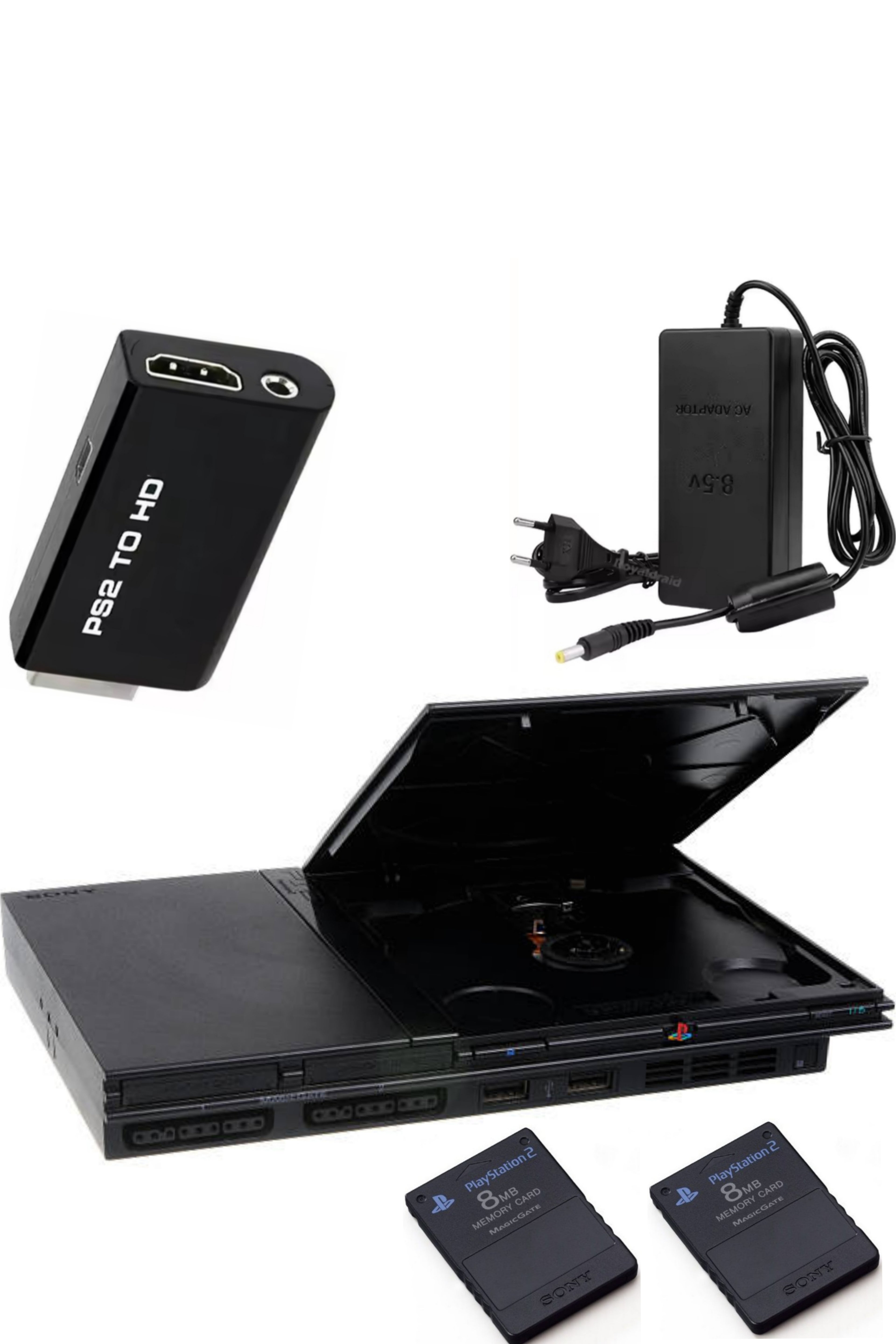 Console PlayStation 2 (PS2) SLIM Noire MAT (V.1)
