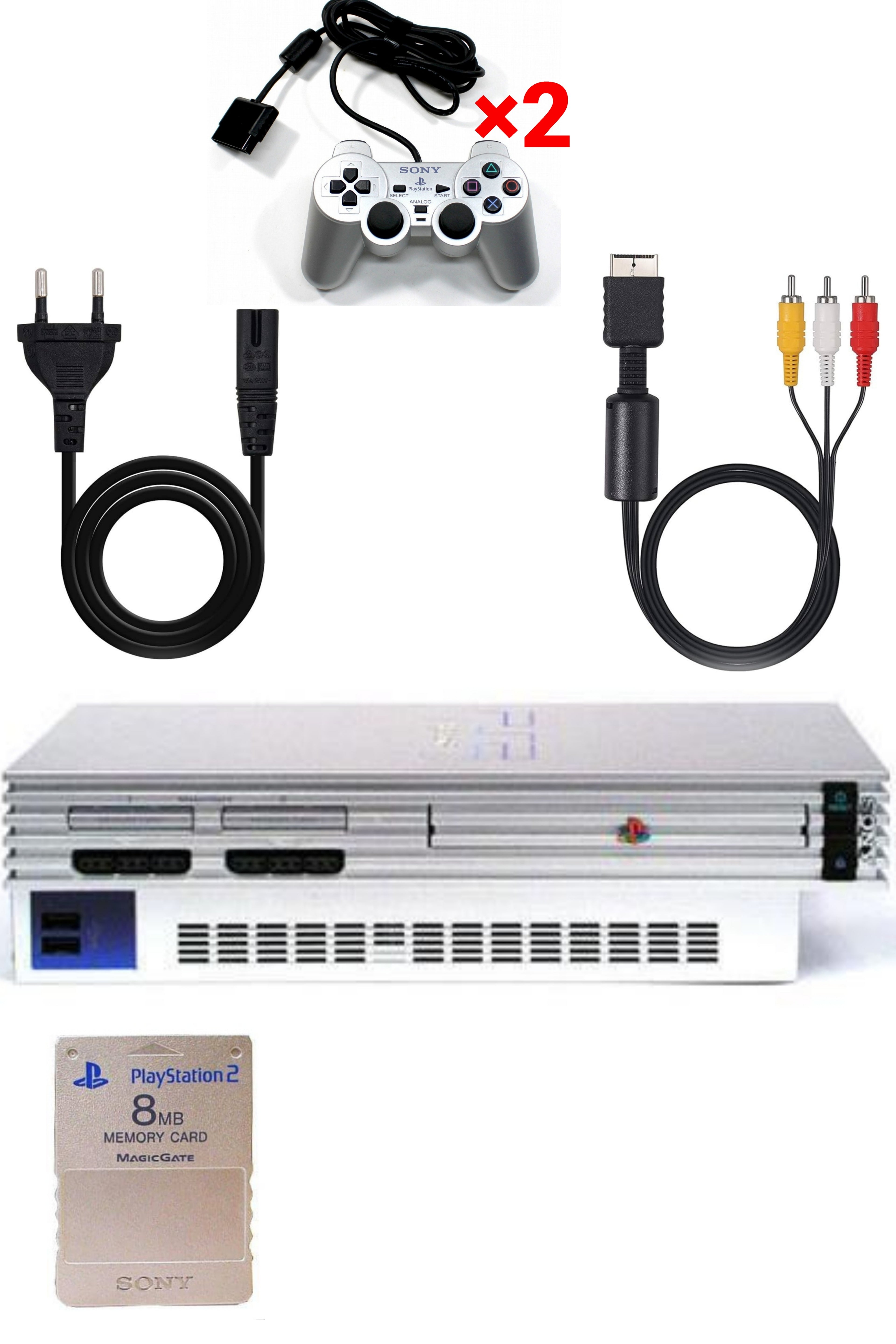 Console PlayStation 2 (PS2) FAT Grise (Silver)