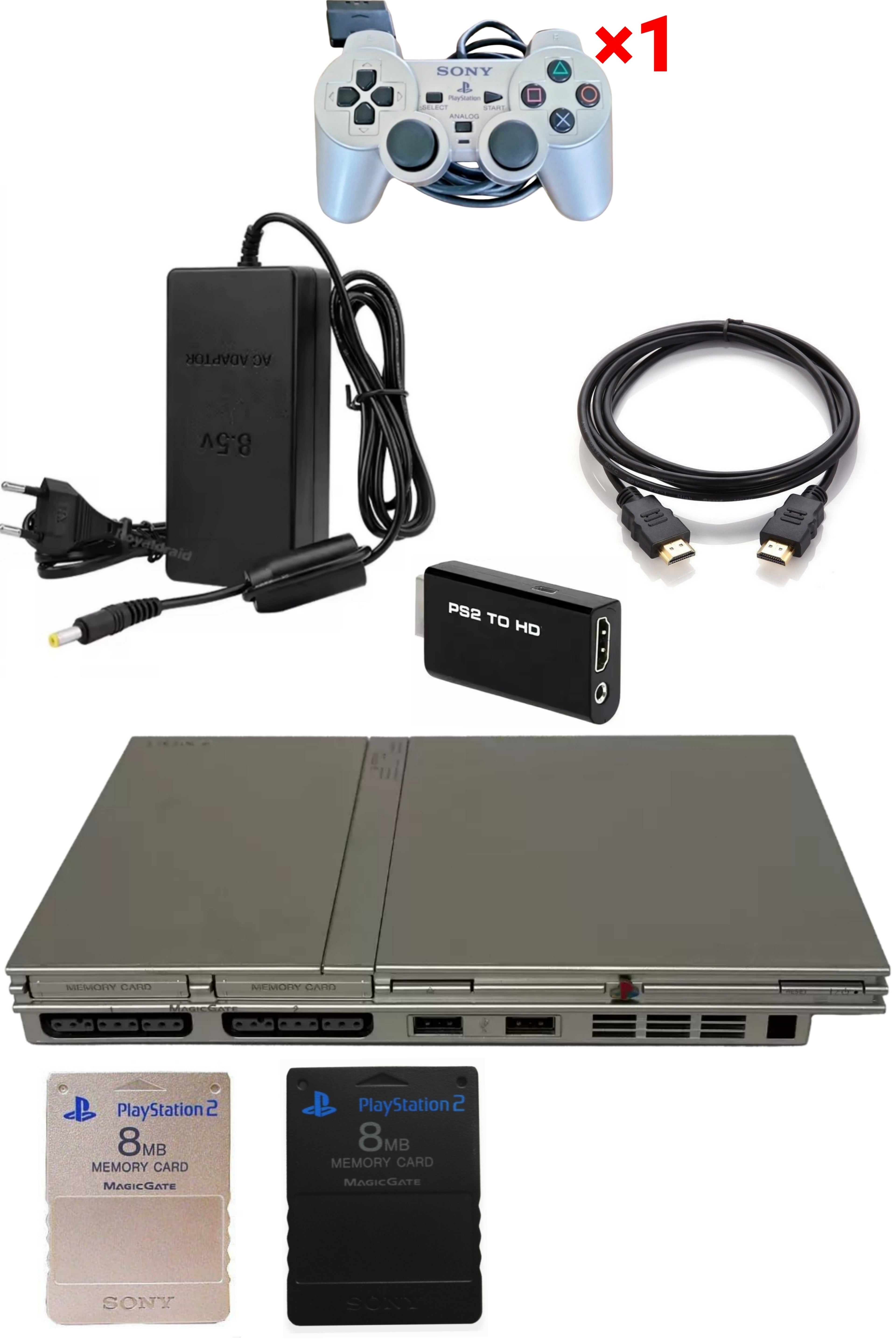 Console PlayStation 2 (PS2) SLIM Grise (Silver)