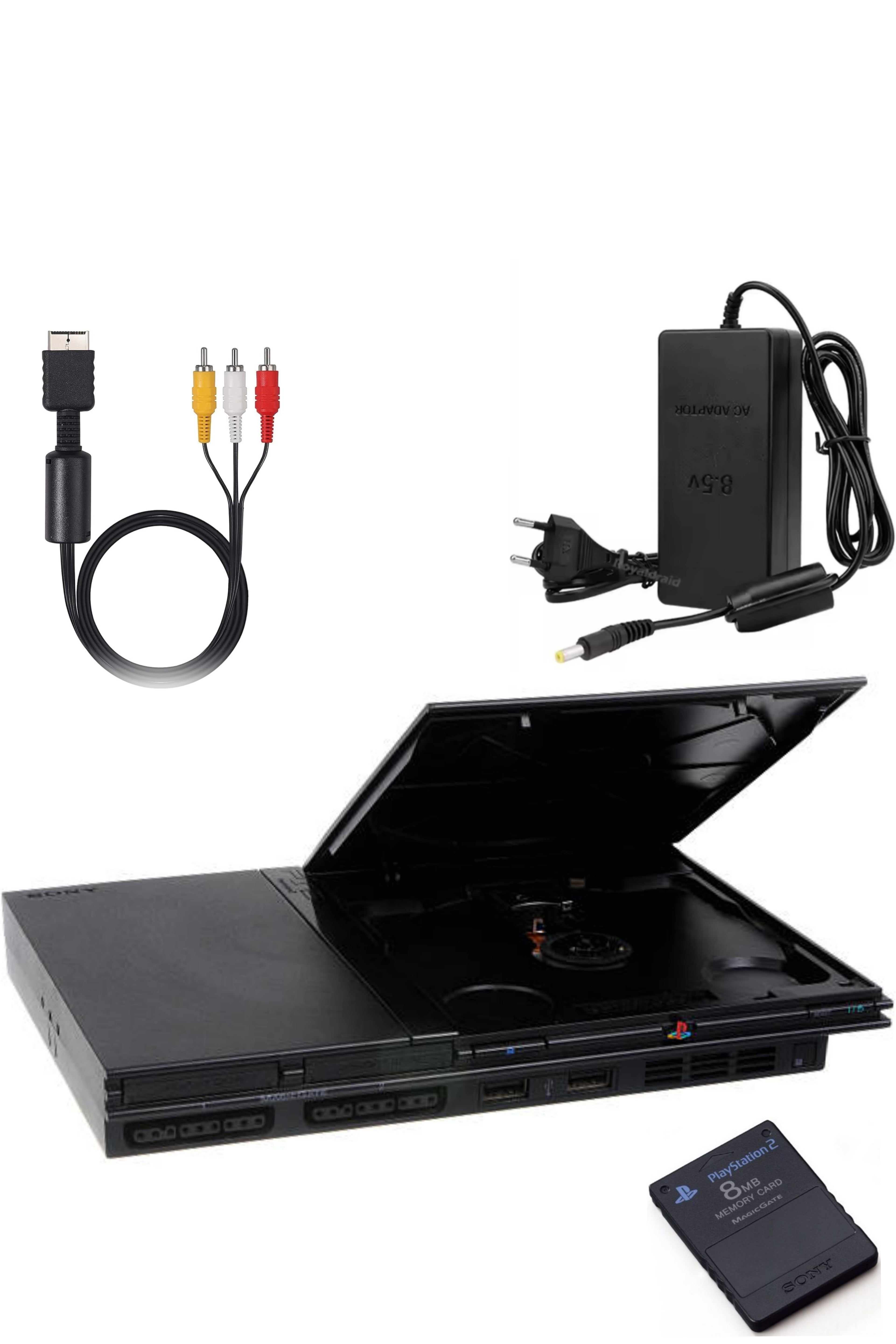 Console PlayStation 2 (PS2) SLIM Noire MAT (V.1)