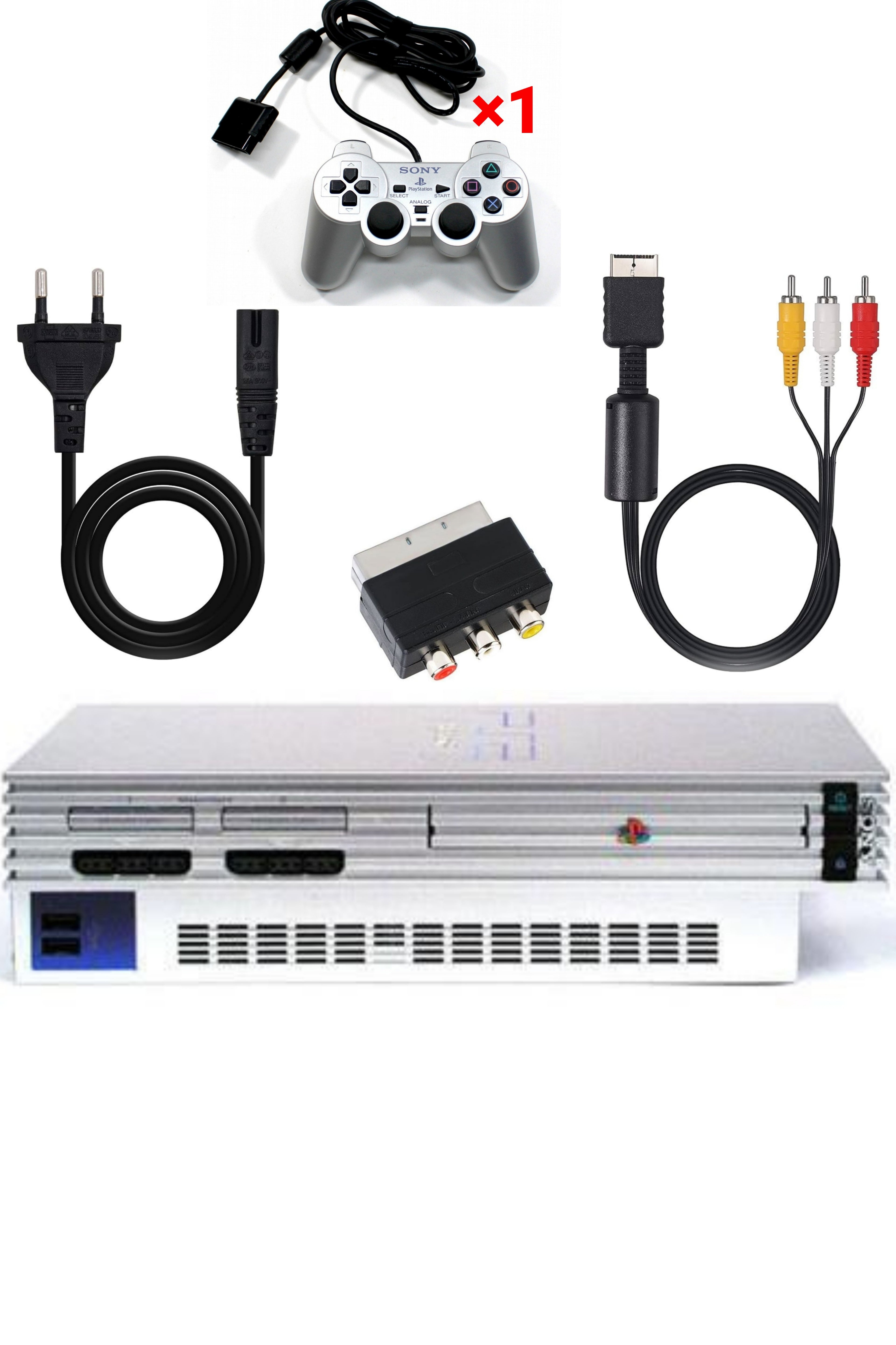 Console PlayStation 2 (PS2) FAT Grise (Silver)