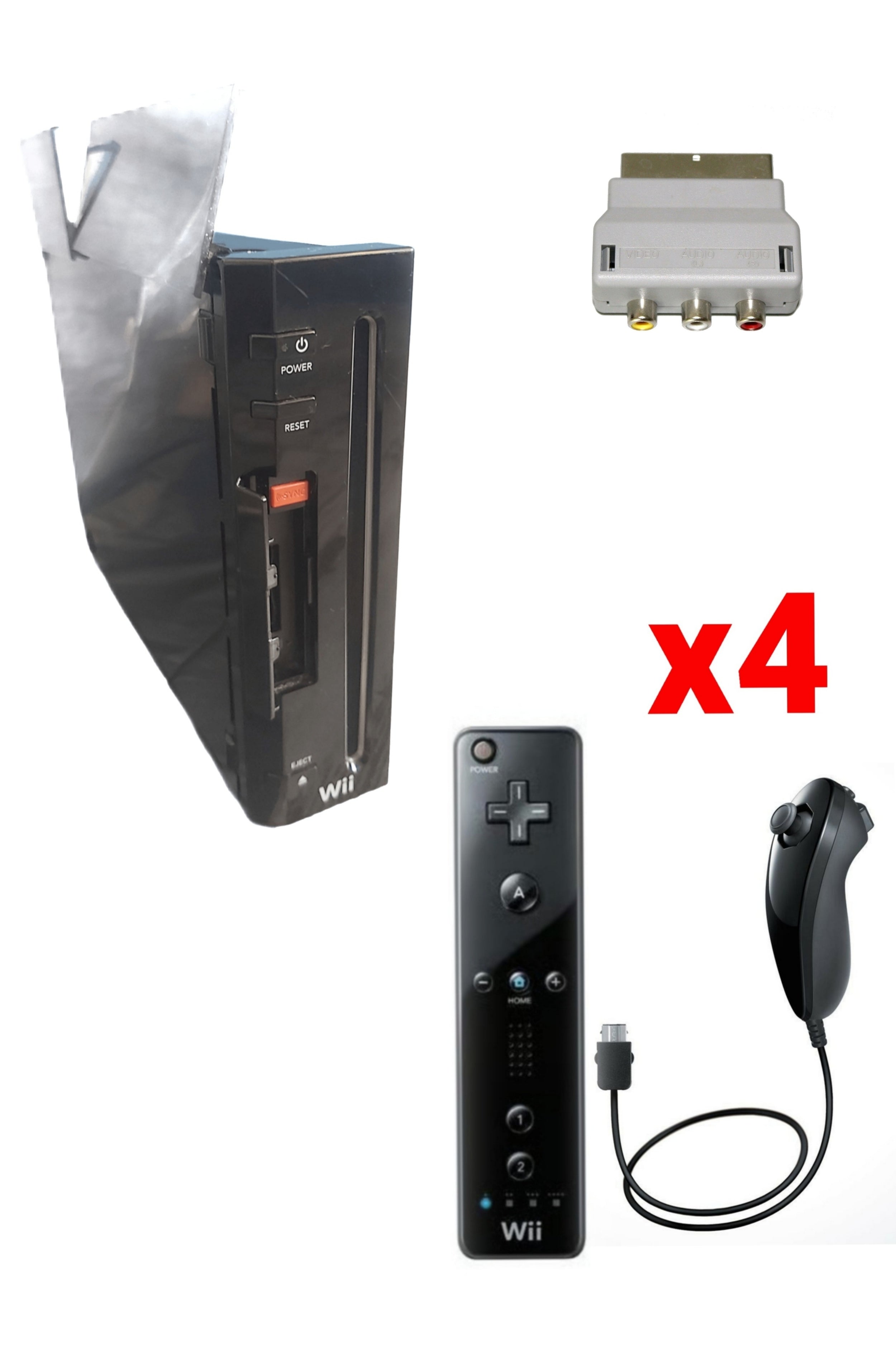 Console Nintendo WII NOIRE (Version rétro-compatible Gamecube)