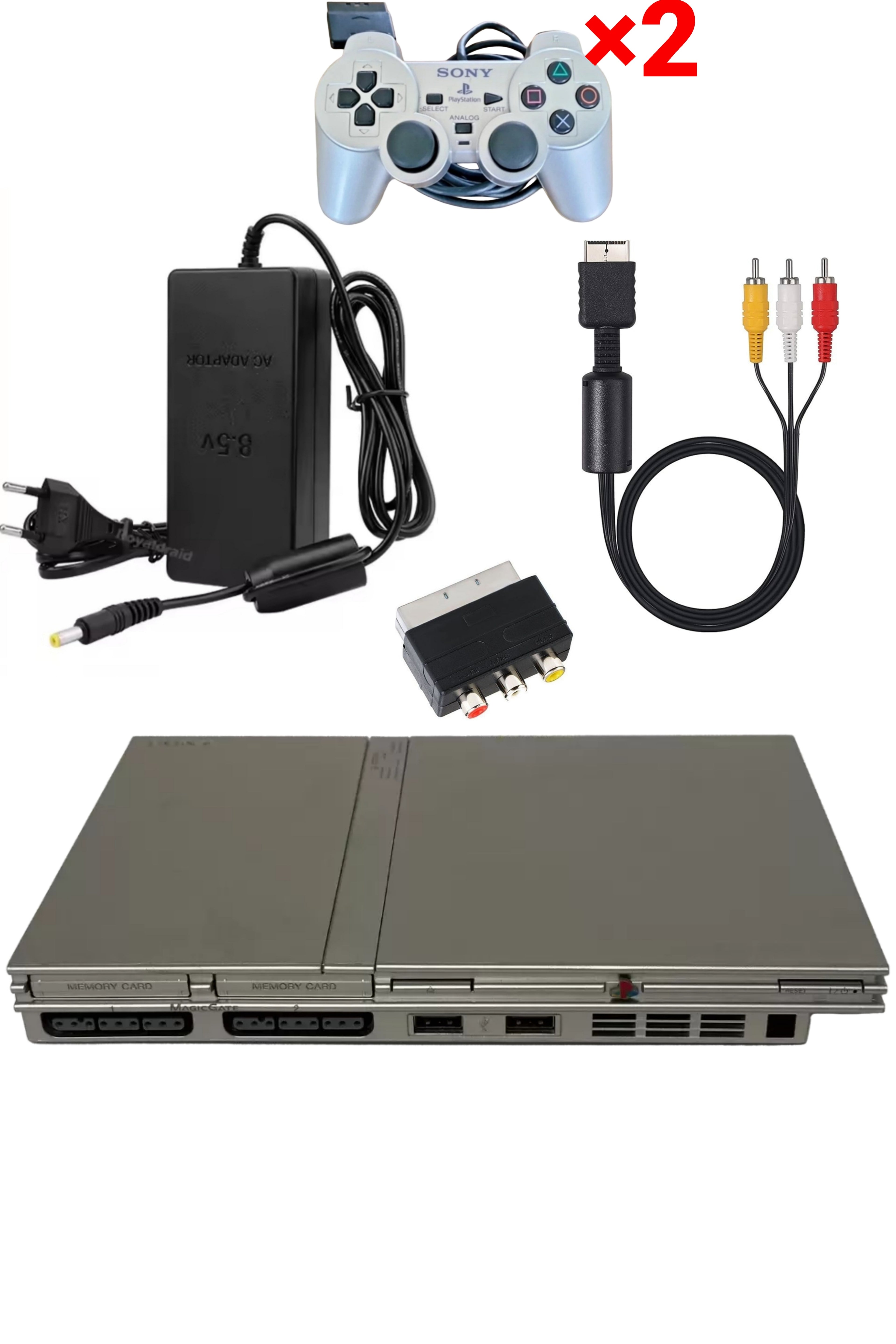 Console PlayStation 2 (PS2) SLIM Grise (Silver)