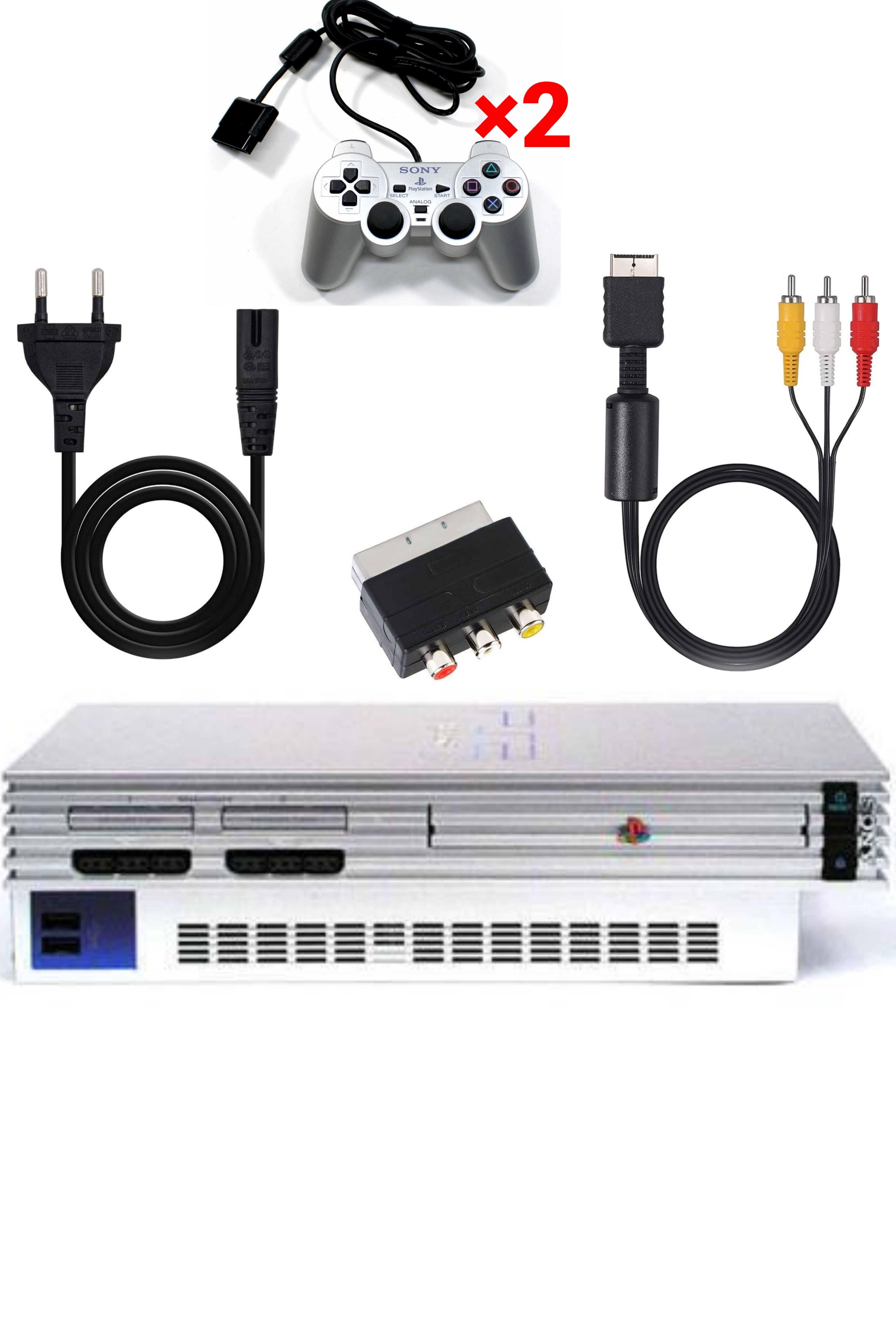 Console PlayStation 2 (PS2) FAT Grise (Silver)