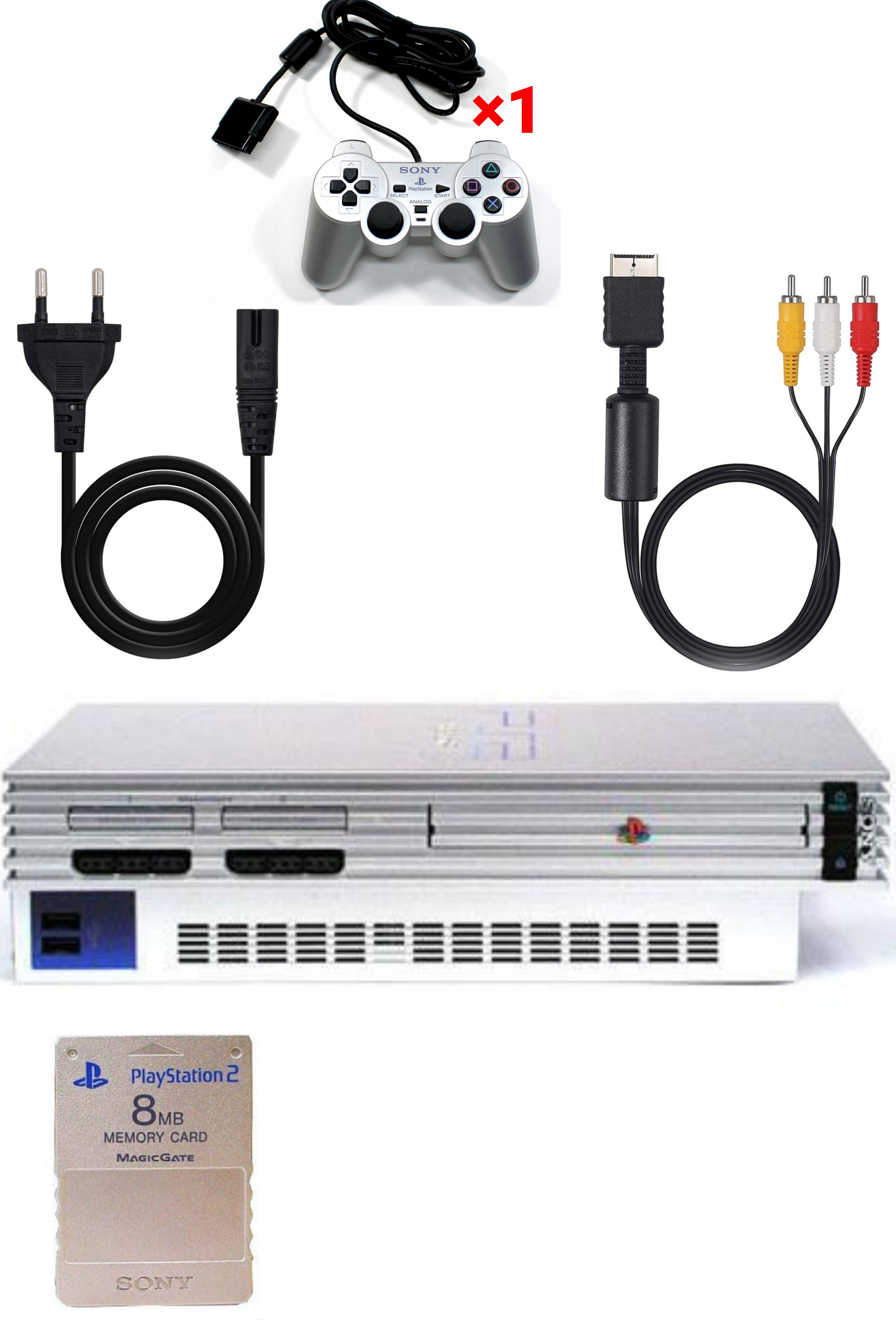 Console PlayStation 2 (PS2) FAT Grise (Silver)