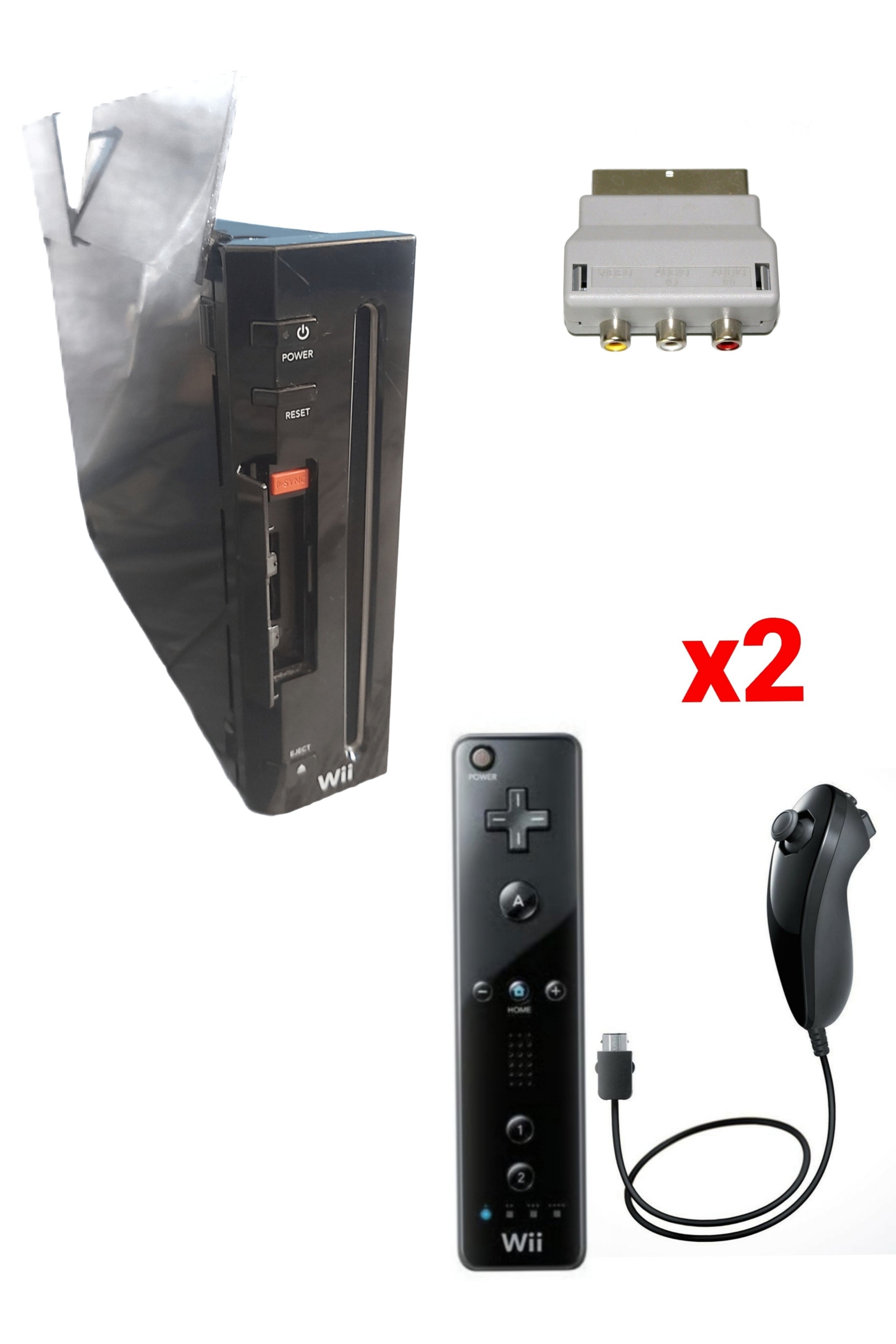 Console Nintendo WII NOIRE (Version rétro-compatible Gamecube)