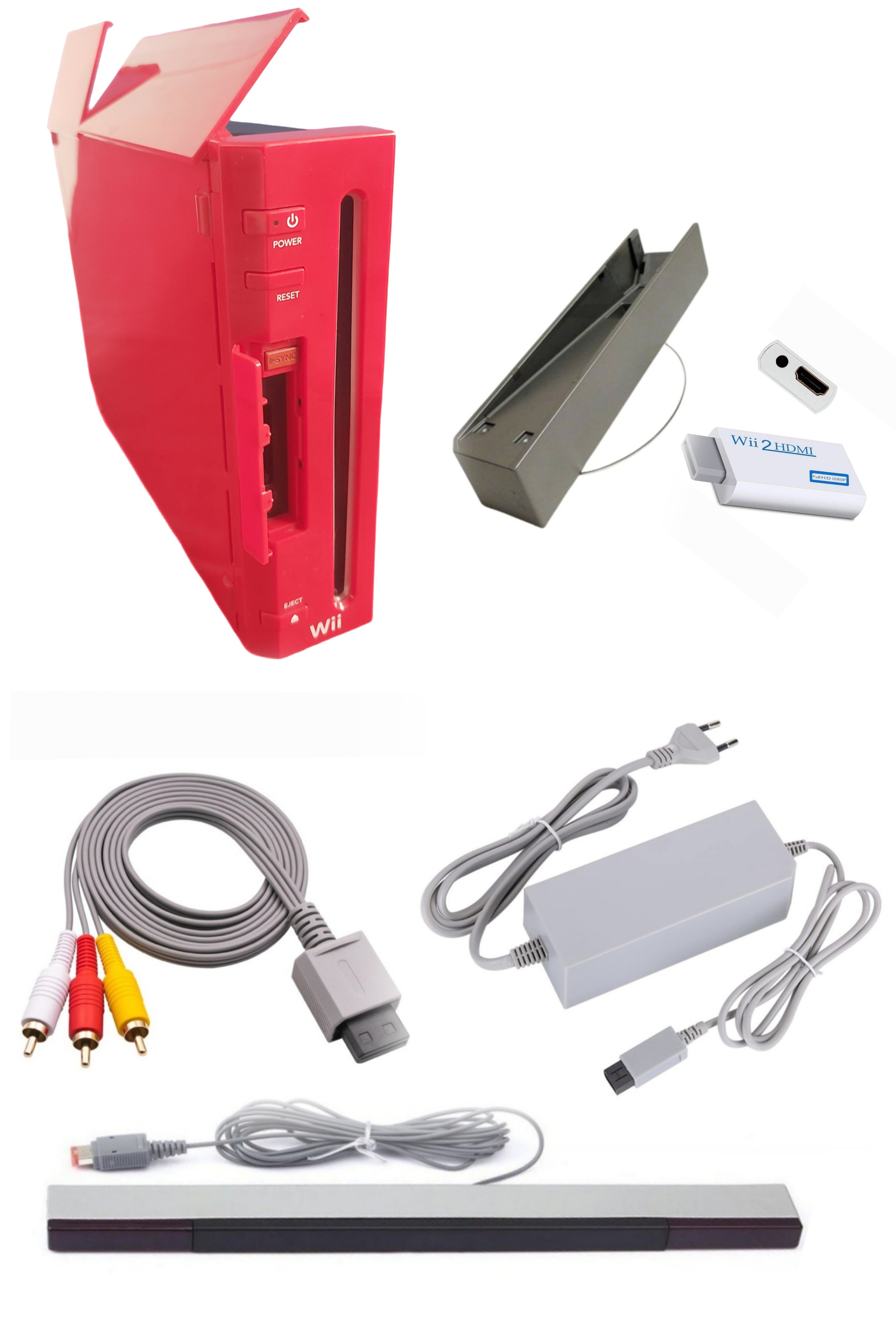 Console Nintendo WII ROUGE (Rétro-compatible Gamecube)