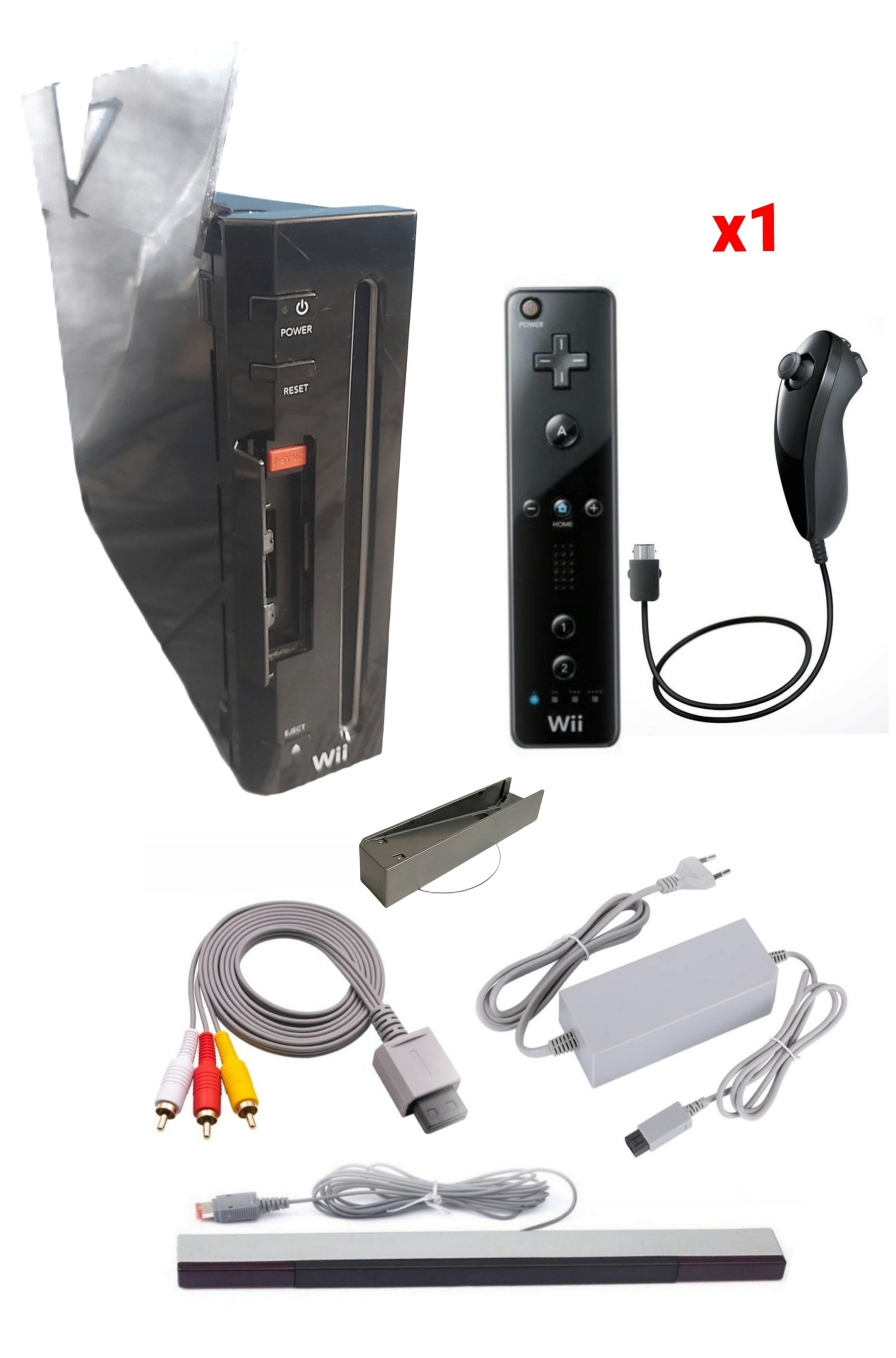 Console Nintendo WII NOIRE (Version rétro-compatible Gamecube)