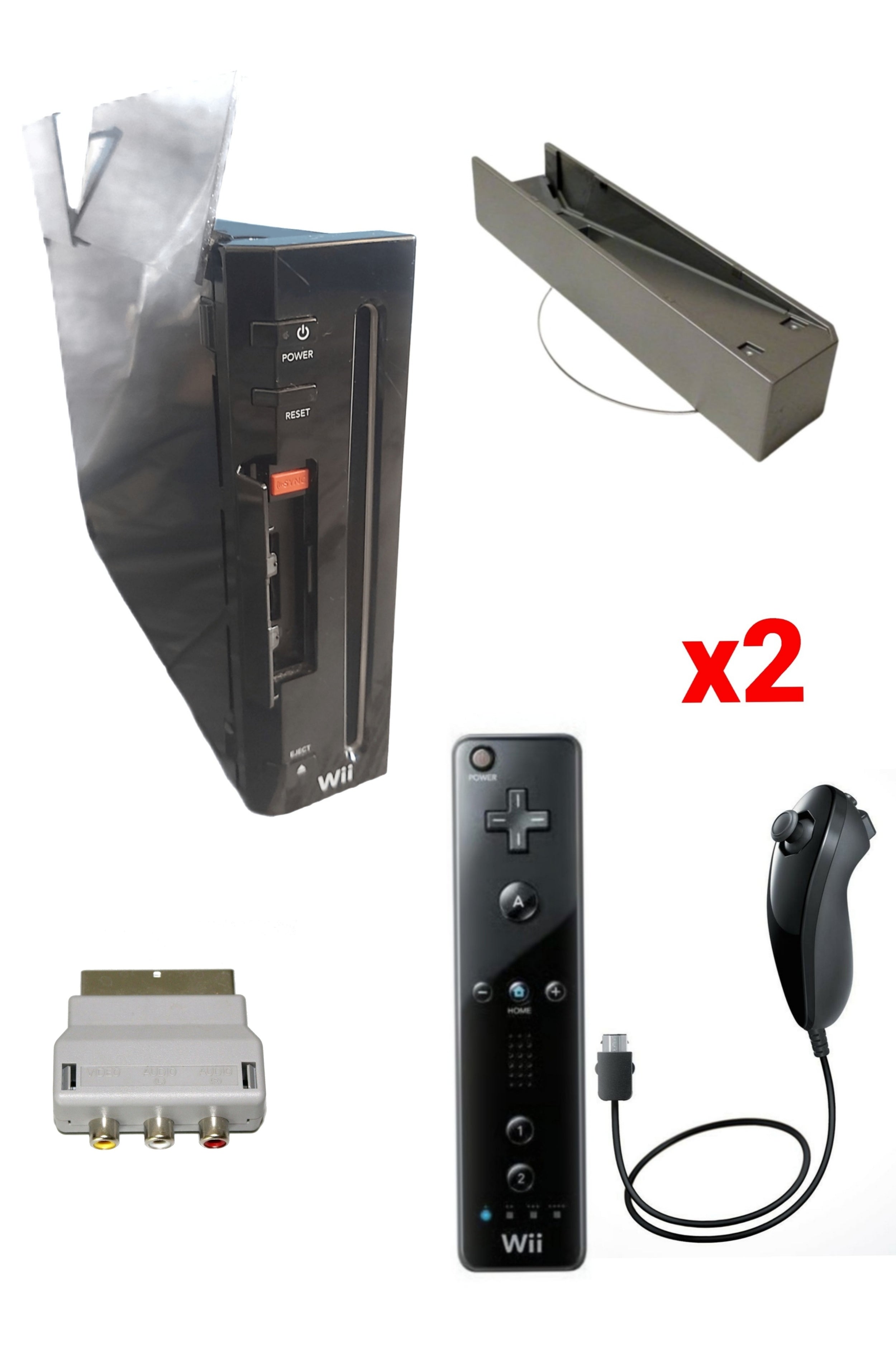 Console Nintendo WII NOIRE (Version rétro-compatible Gamecube)