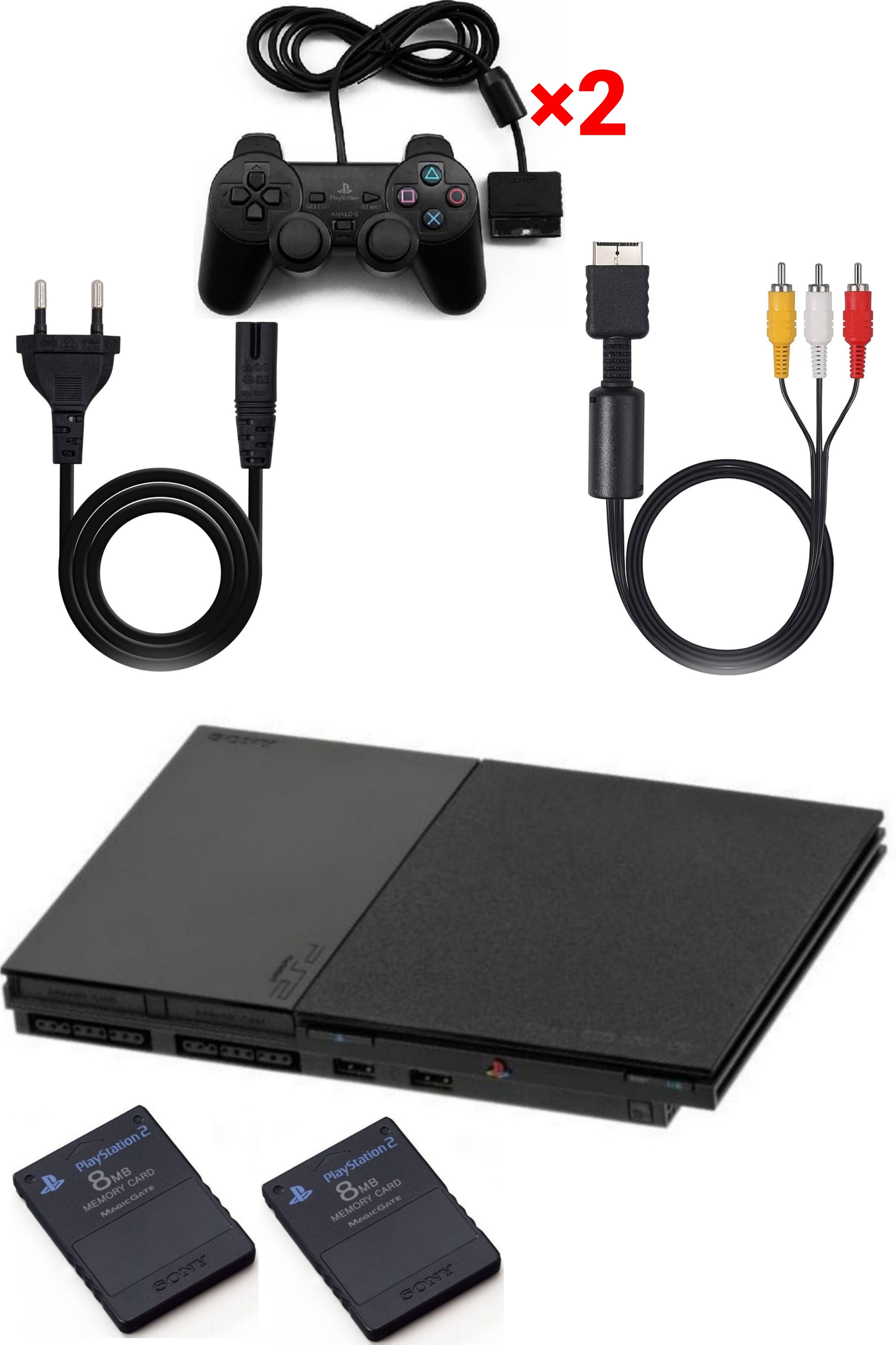 Console PlayStation 2 (PS2) SLIM Noire SATIN (V.2•90000)