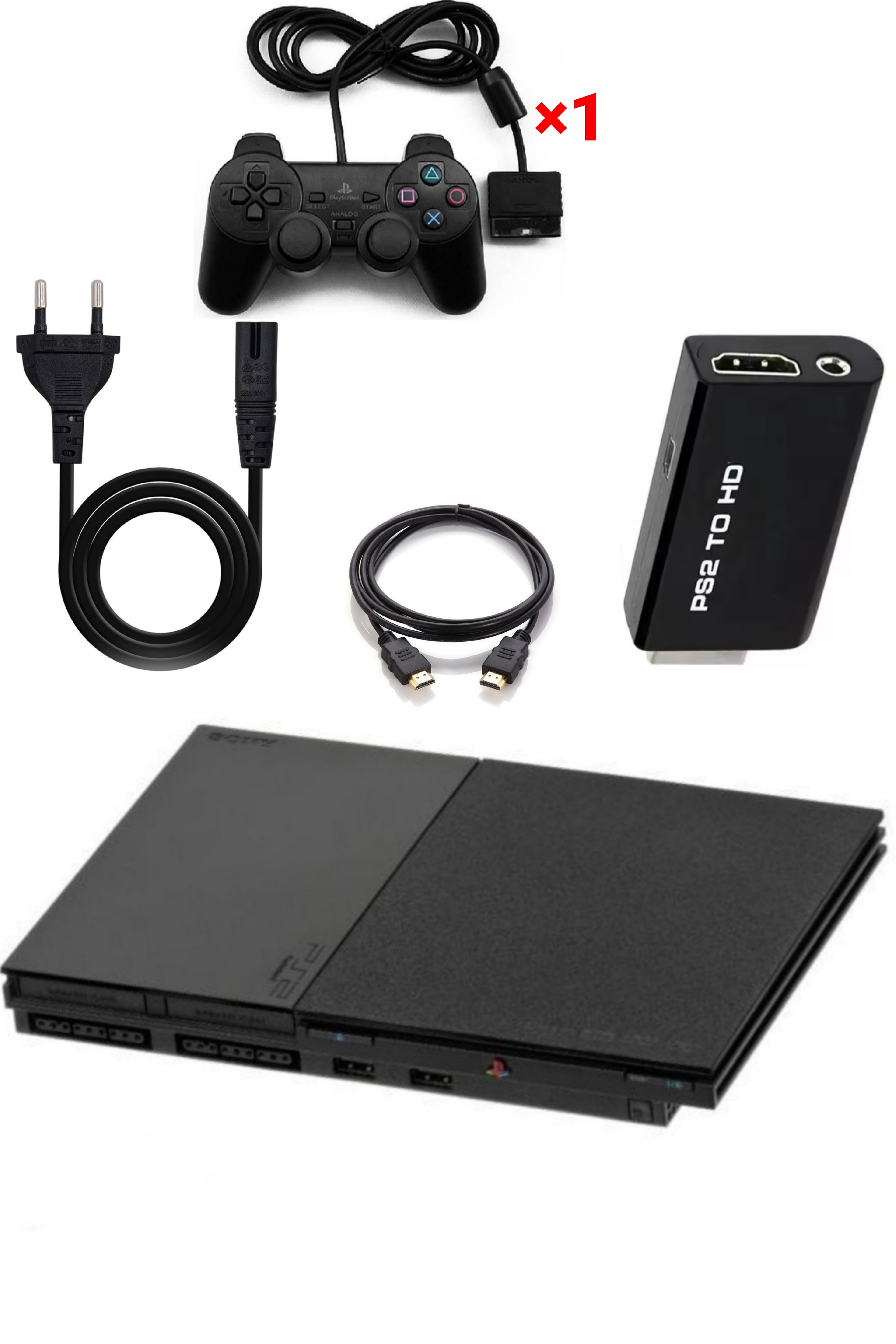 Console PlayStation 2 (PS2) SLIM Noire SATIN (V.2•90000)