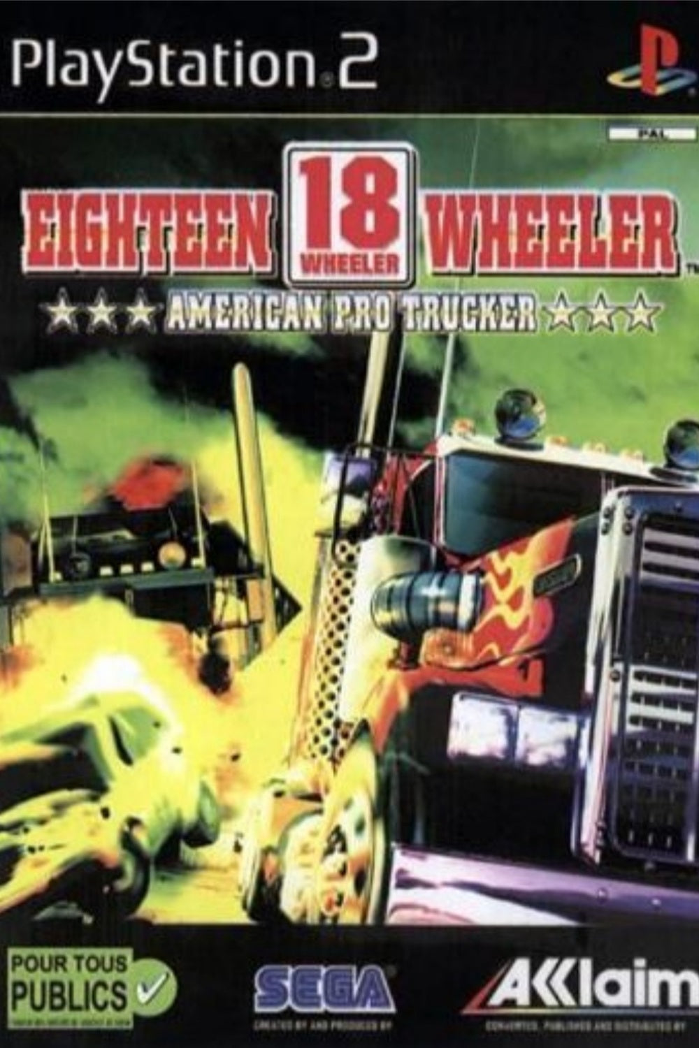 Jeu PS2 - 18 WHEELER : American Pro Trucker