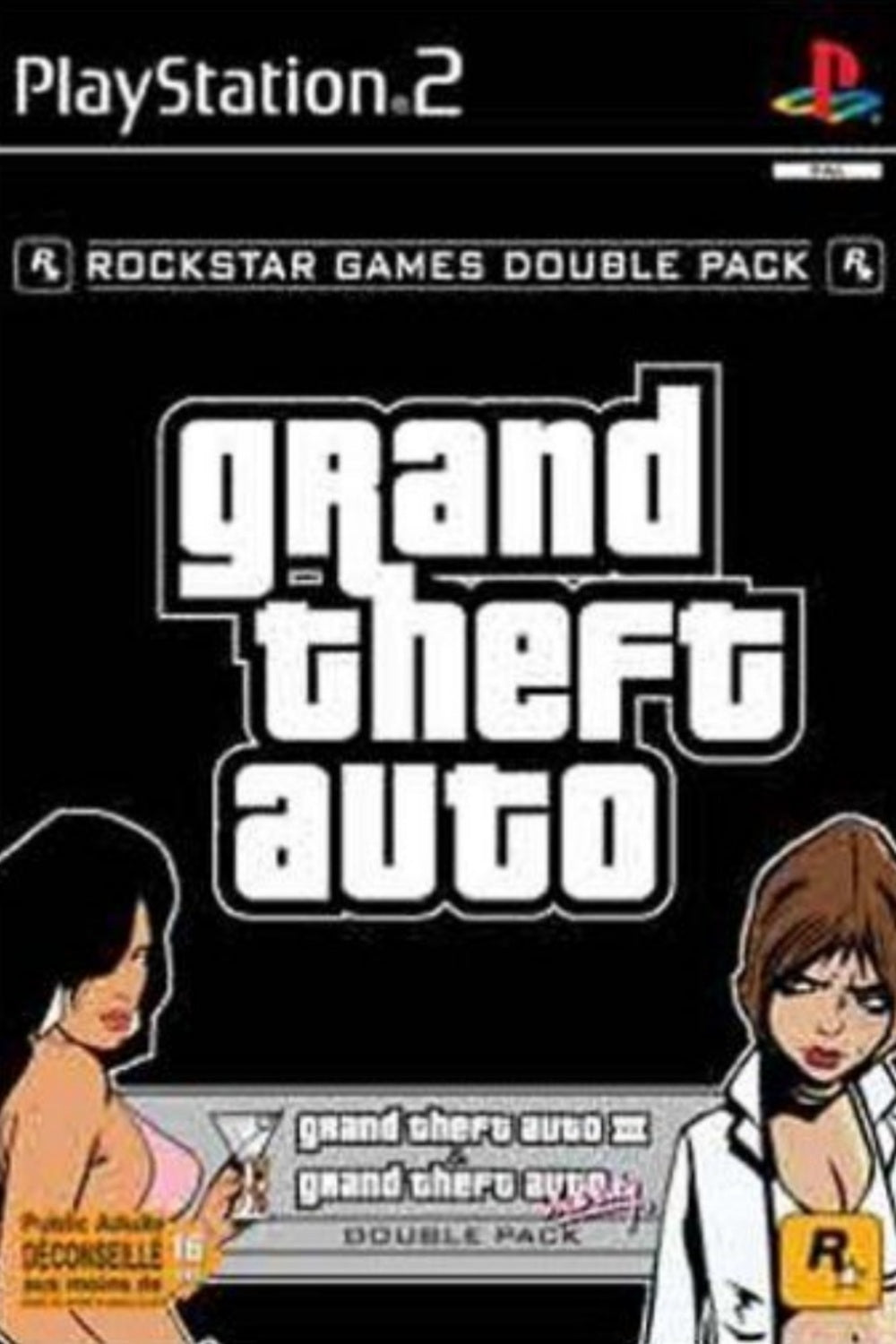 Jeu PS2 - Grand Theft Auto (GTA) : DOUBLE PACK (GTA 3 + Vice City)