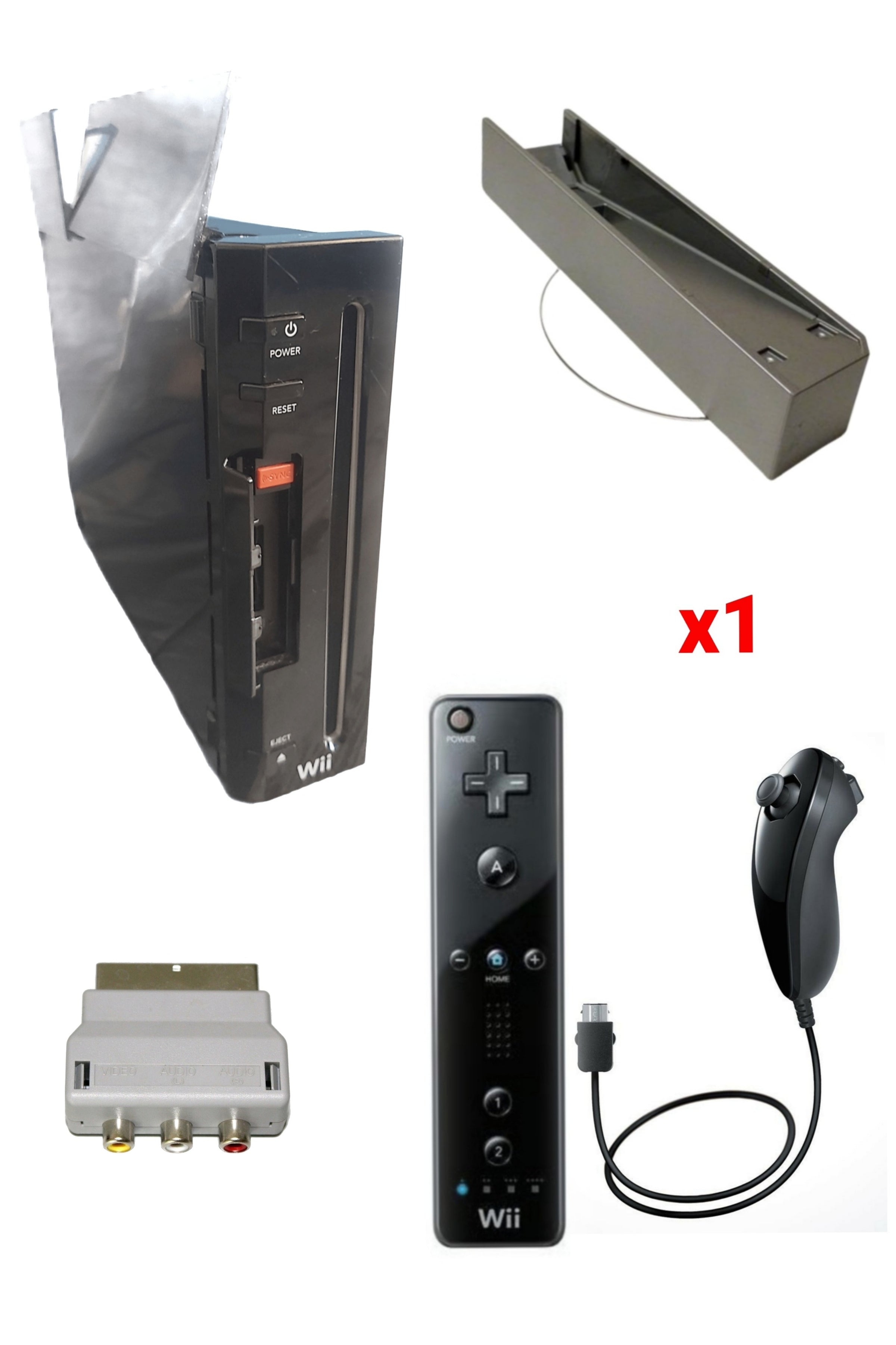 Console Nintendo WII NOIRE (Version rétro-compatible Gamecube)