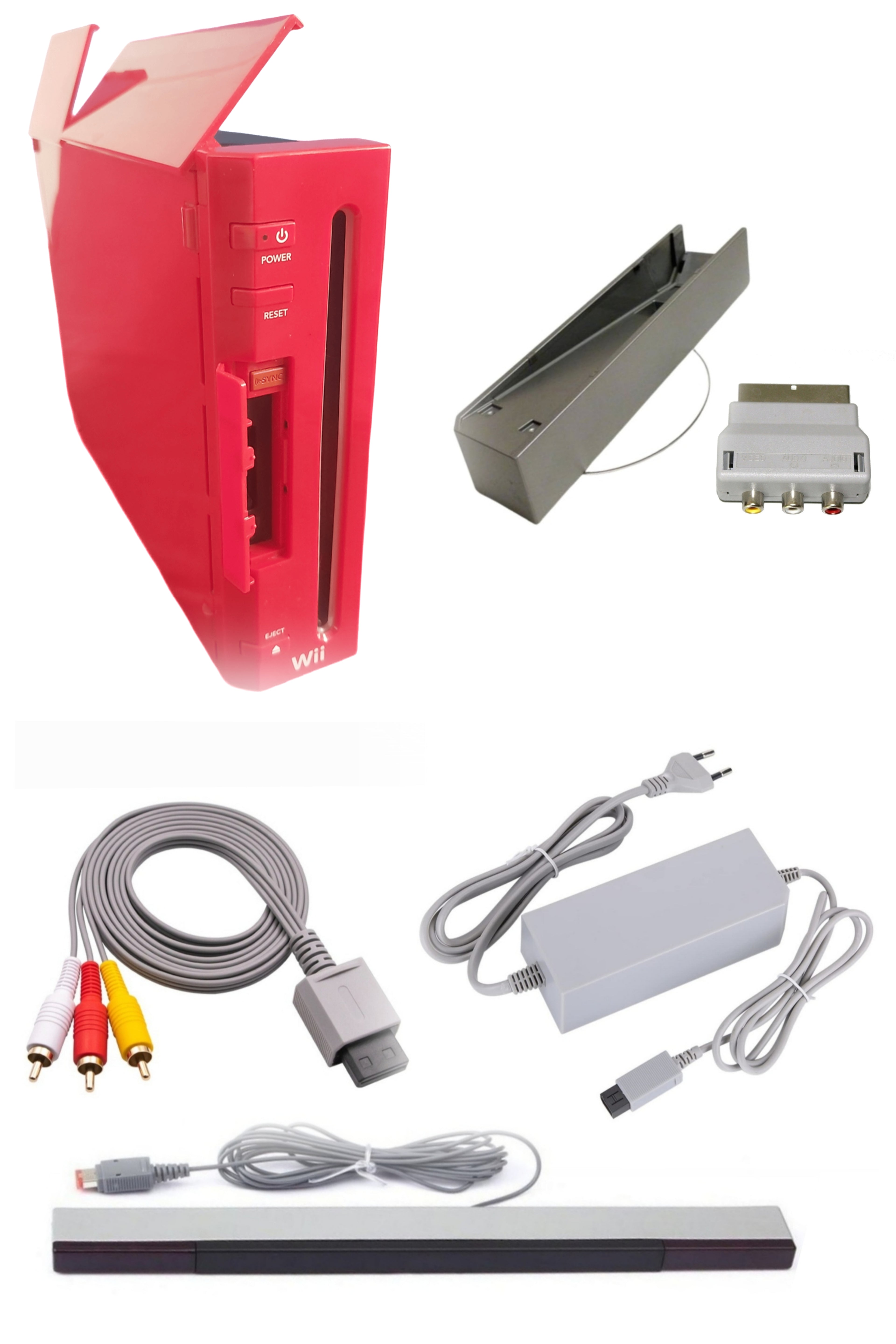 Console Nintendo WII ROUGE (Rétro-compatible Gamecube)