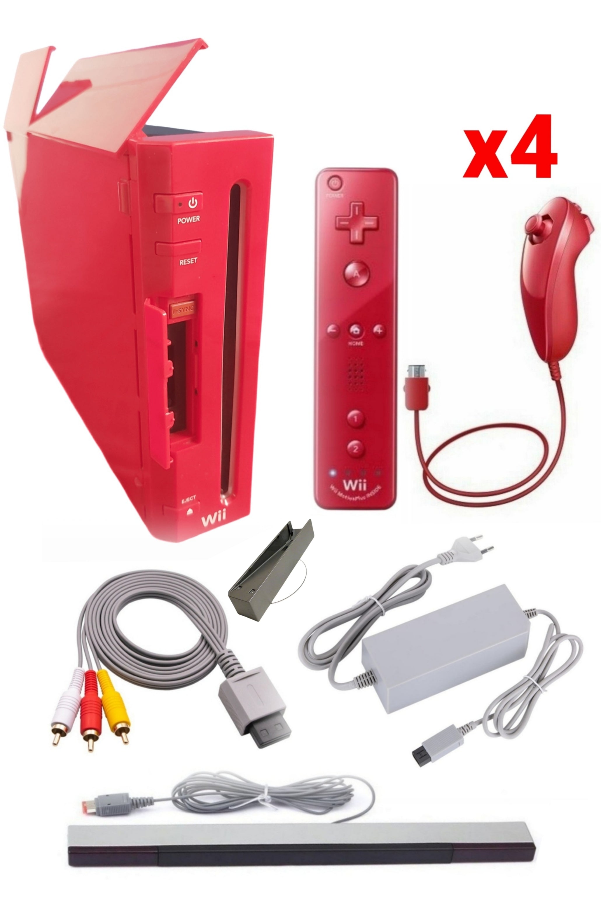 Console Nintendo WII ROUGE (Rétro-compatible Gamecube)