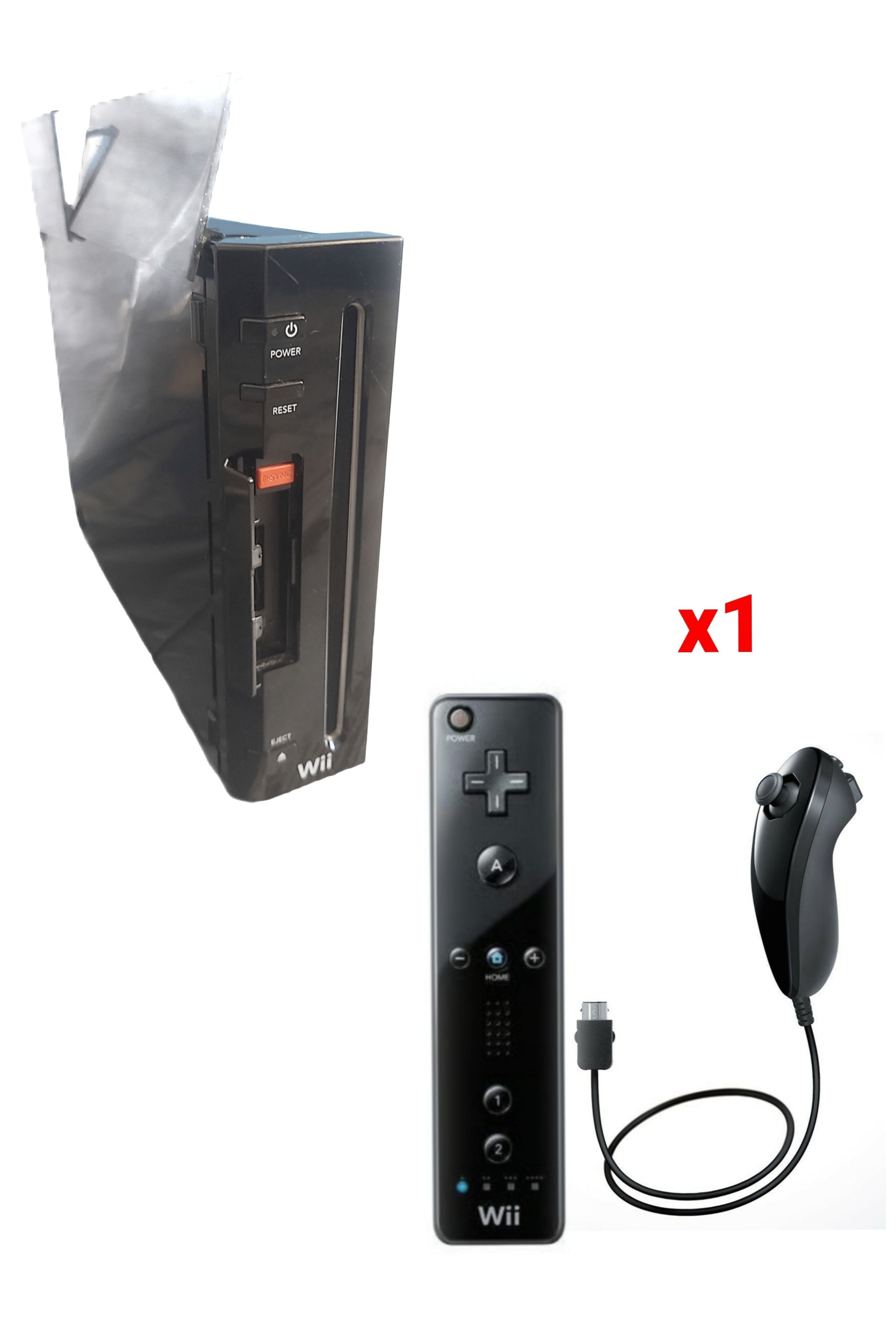 Console Nintendo WII NOIRE (Version rétro-compatible Gamecube)