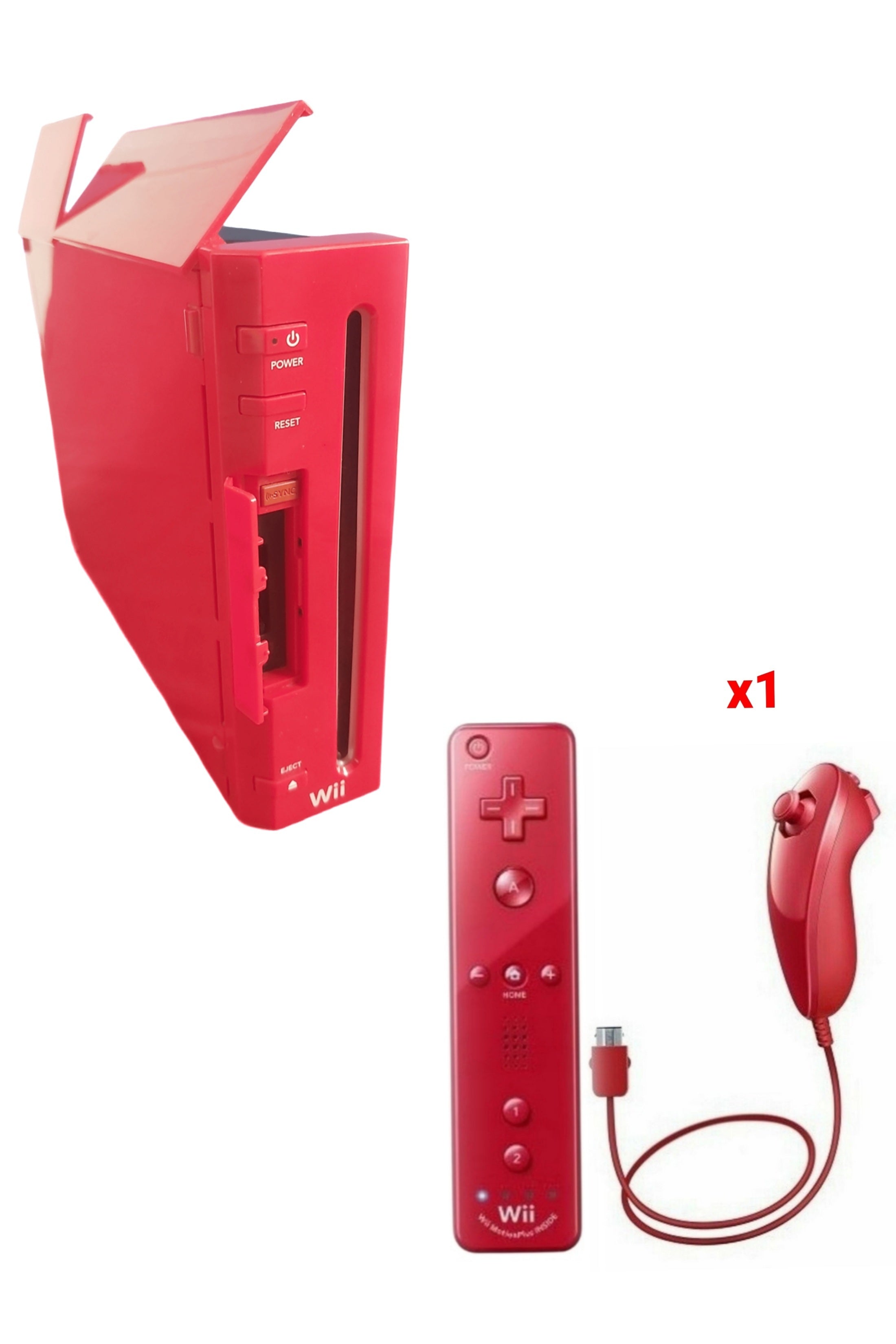 Console Nintendo WII ROUGE (Rétro-compatible Gamecube)