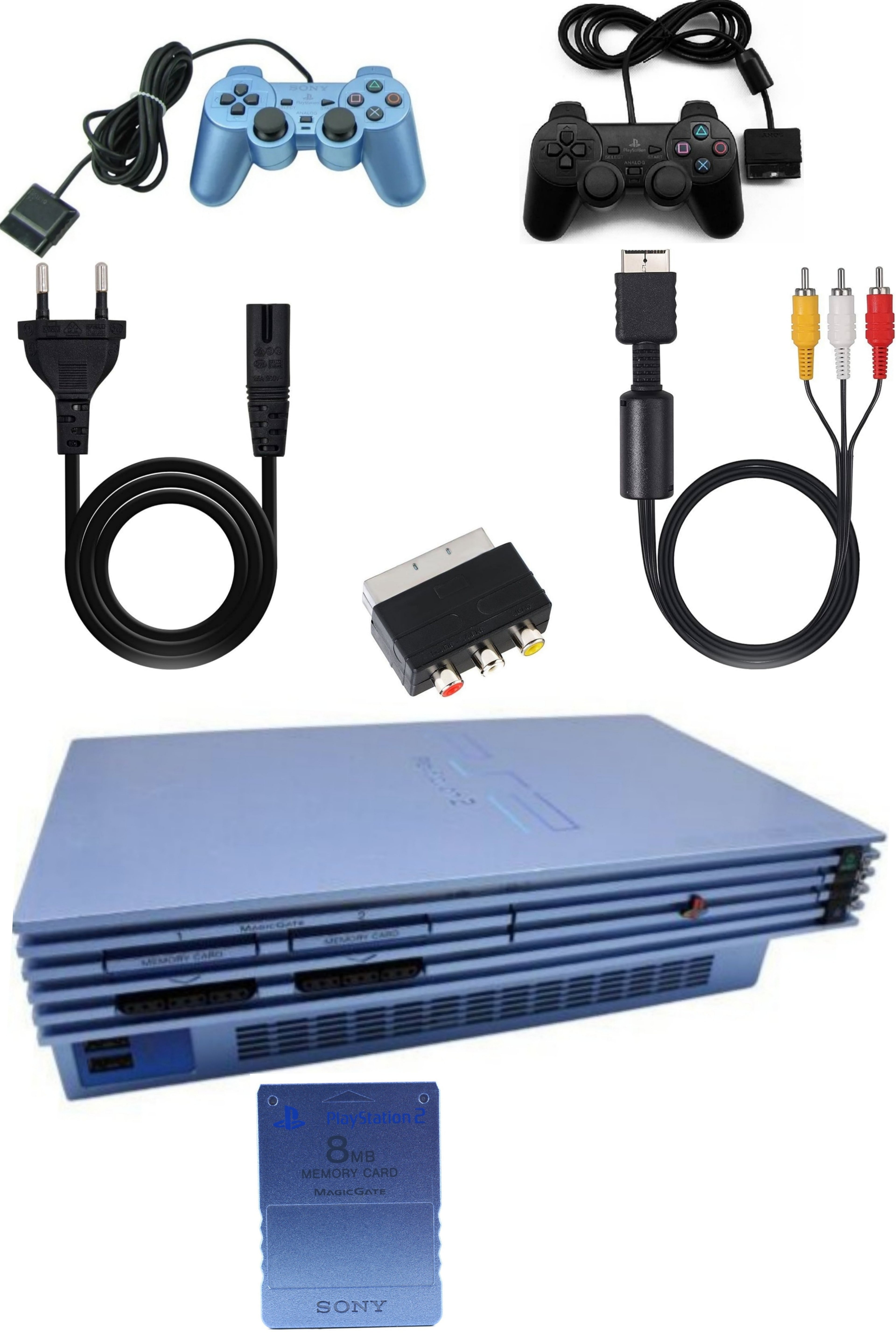 Console PlayStation 2 (PS2) FAT AQUA BLUE