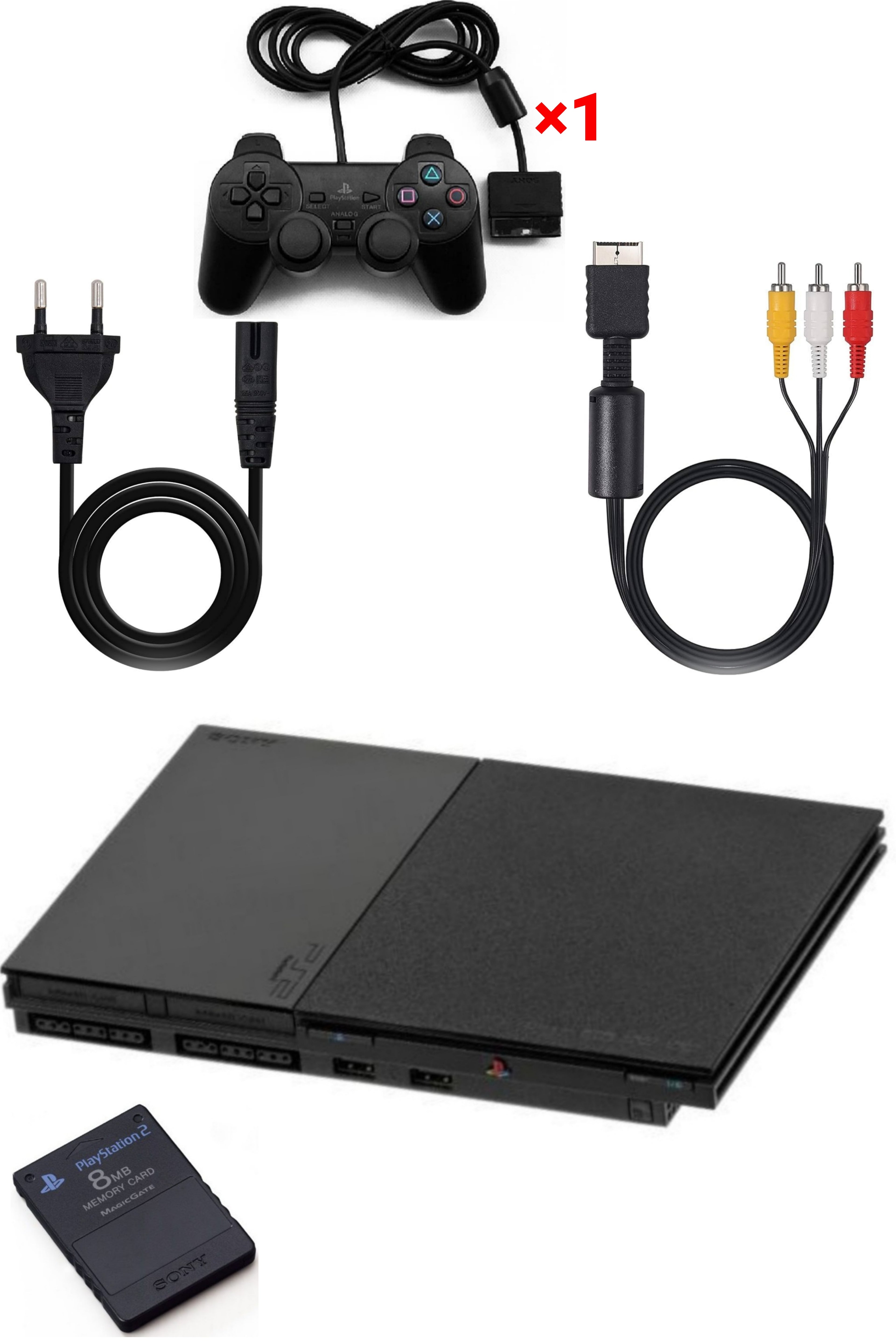 Console PlayStation 2 (PS2) SLIM Noire SATIN (V.2•90000)