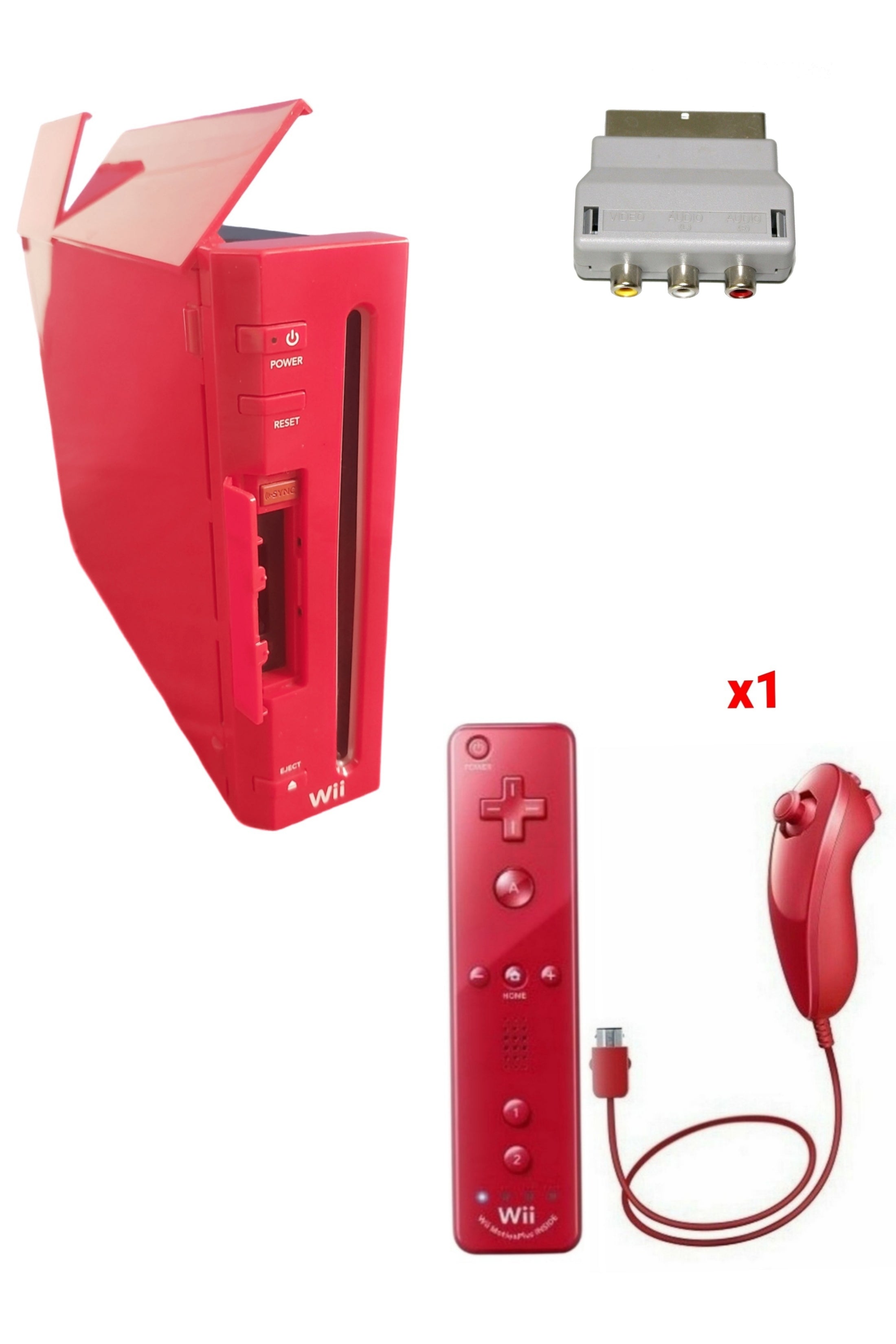 Console Nintendo WII ROUGE (Rétro-compatible Gamecube)