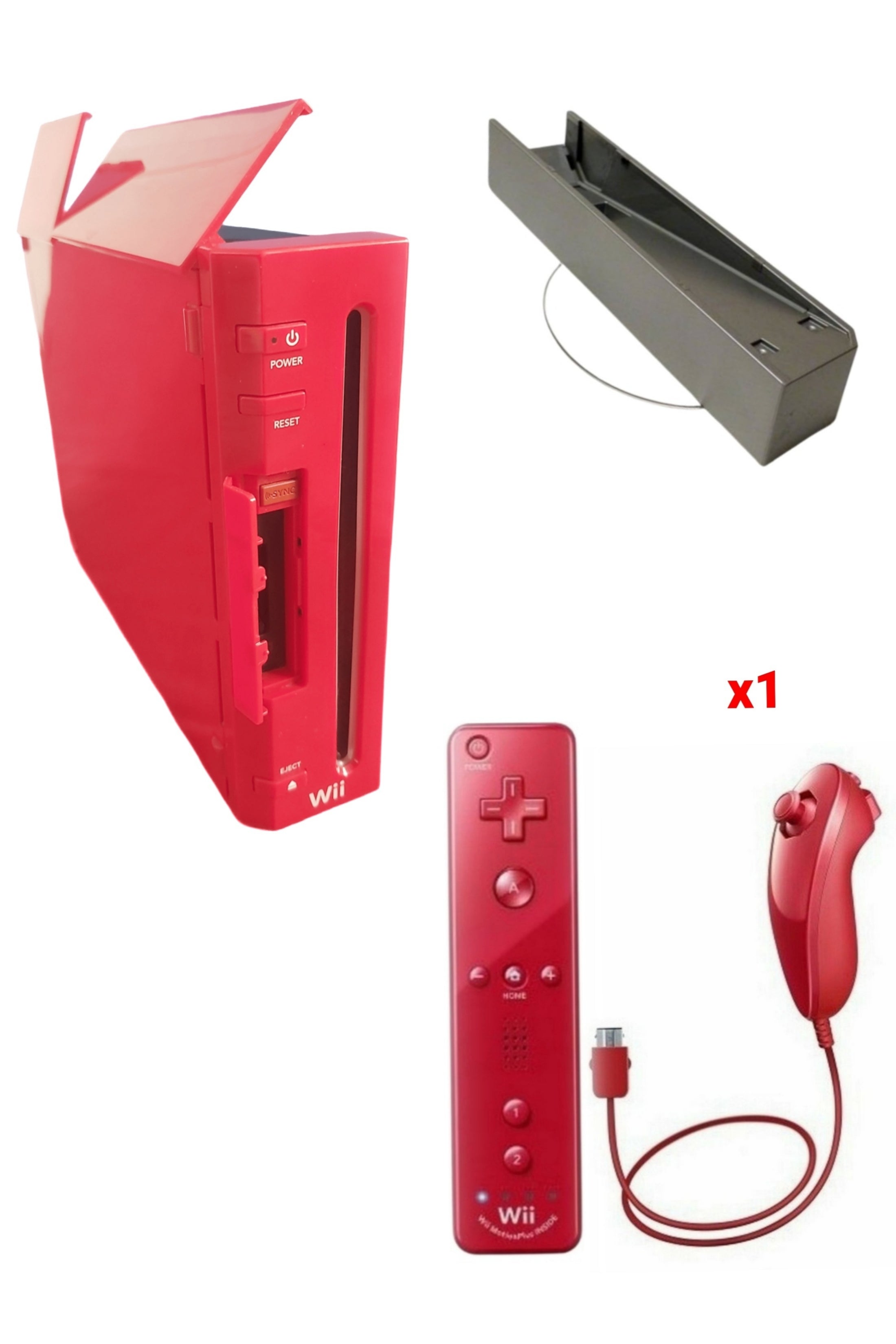 Console Nintendo WII ROUGE (Rétro-compatible Gamecube)