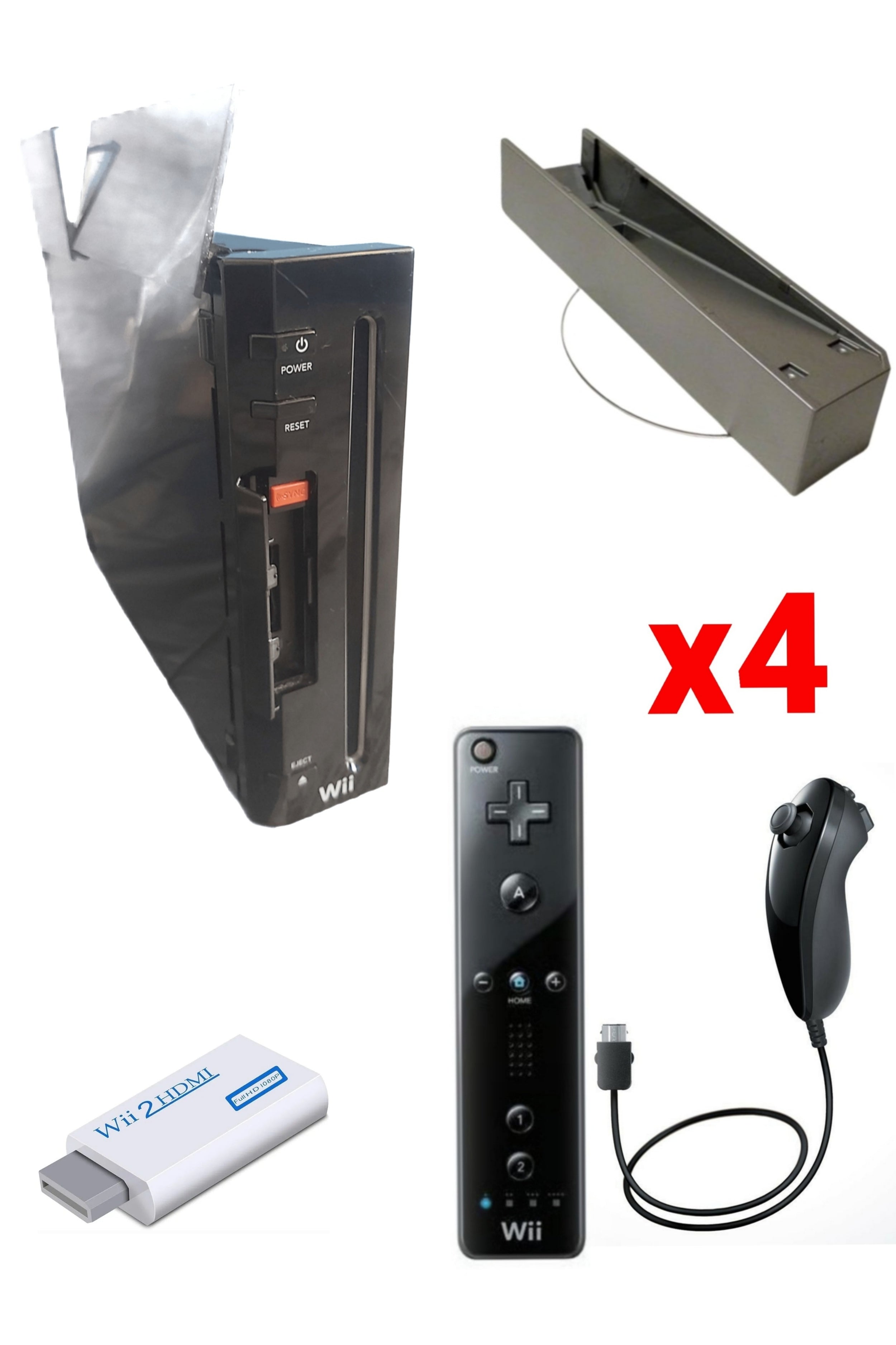 Console Nintendo WII NOIRE (Version rétro-compatible Gamecube)