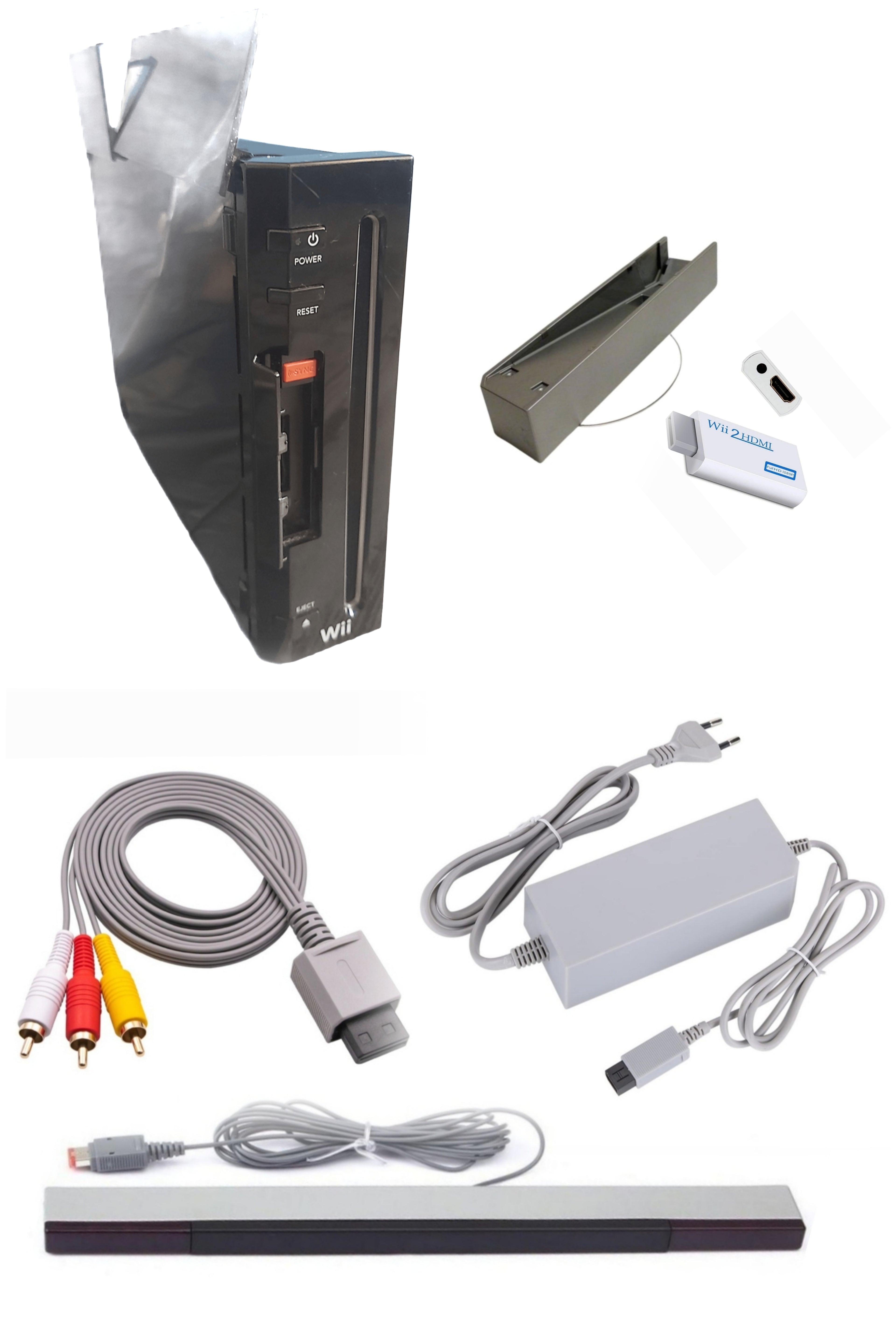 Console Nintendo WII NOIRE (Version rétro-compatible Gamecube)