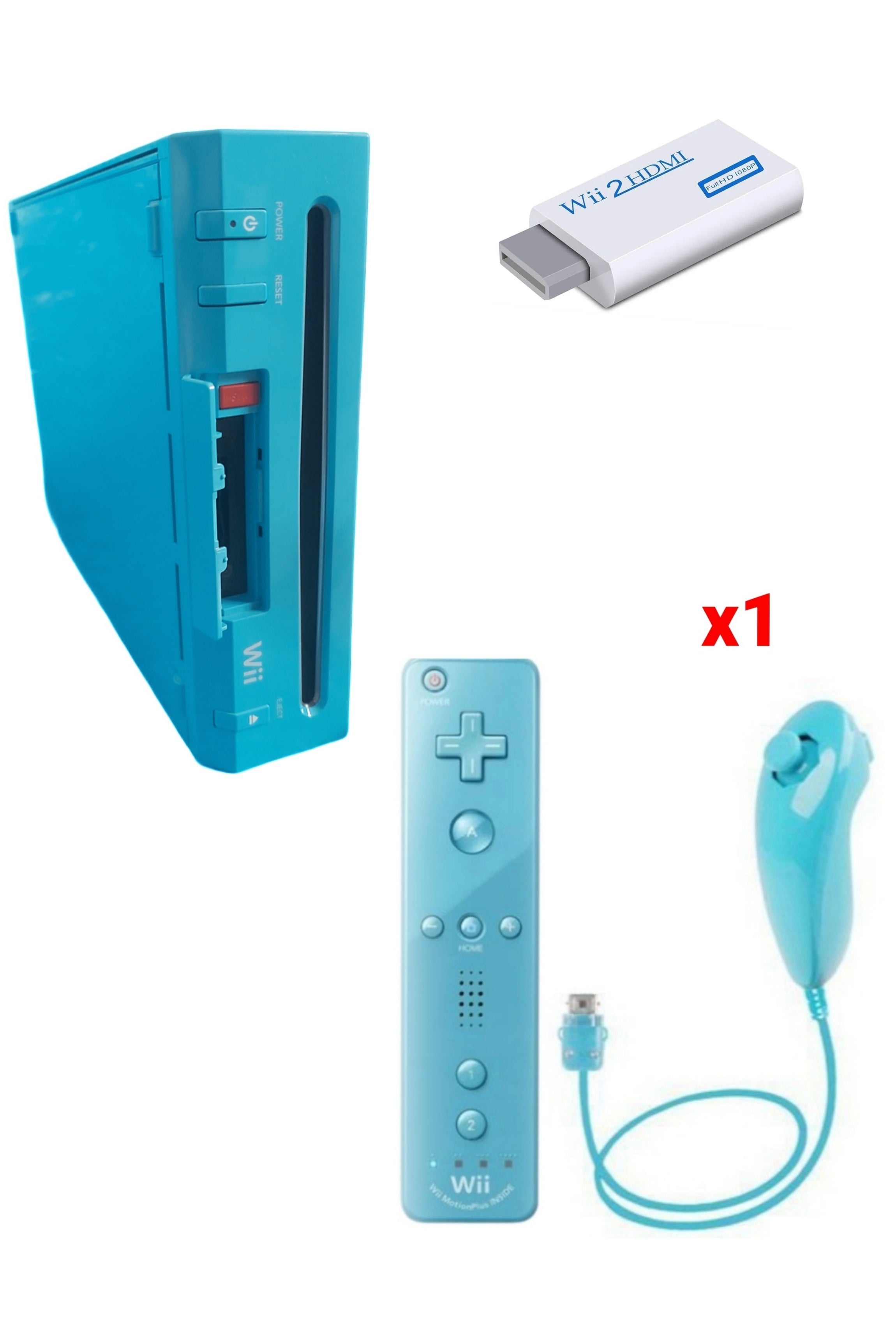 Console Nintendo WII BLEUE (Non Rétro-compatible Gamecube)