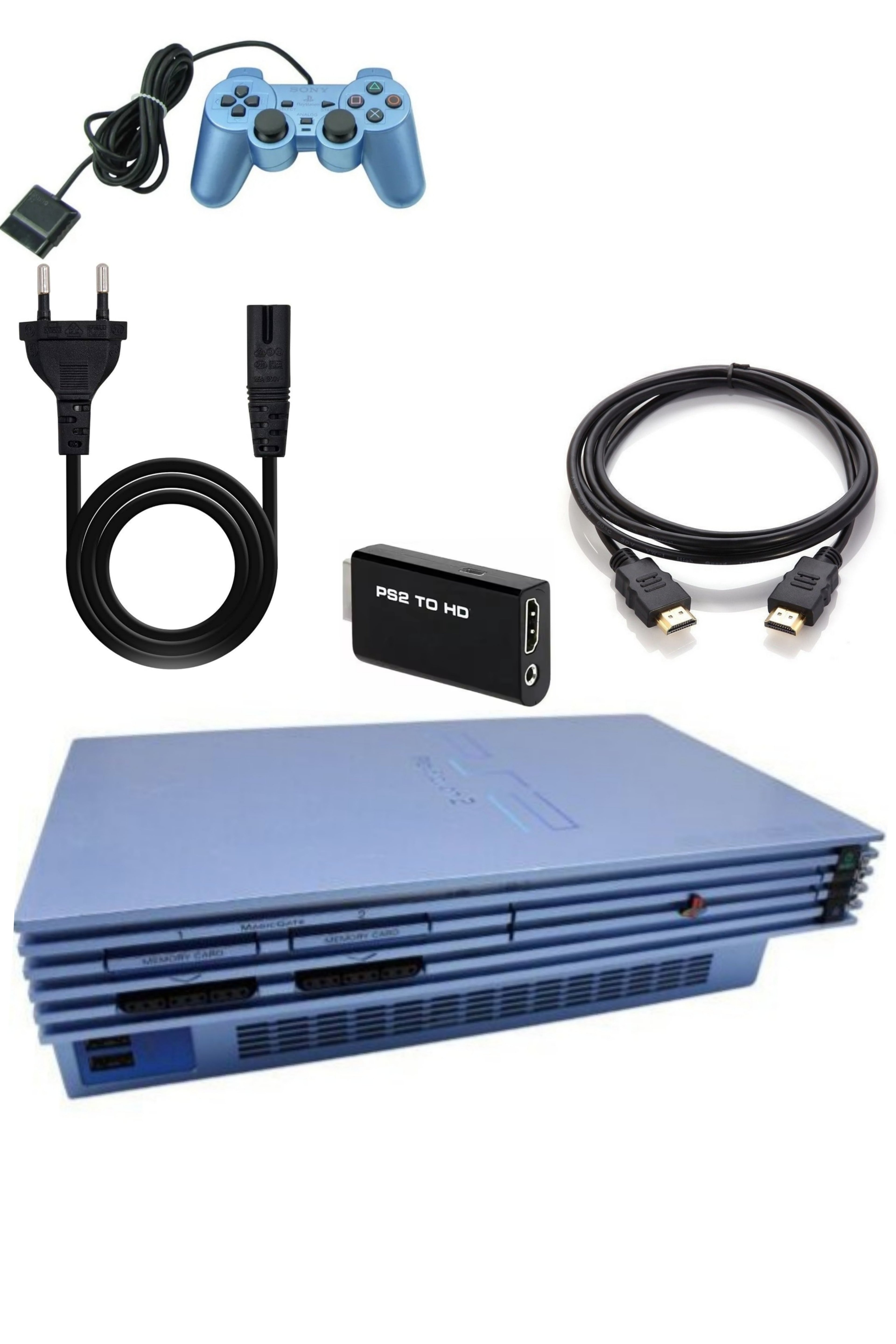 Console PlayStation 2 (PS2) FAT AQUA BLUE