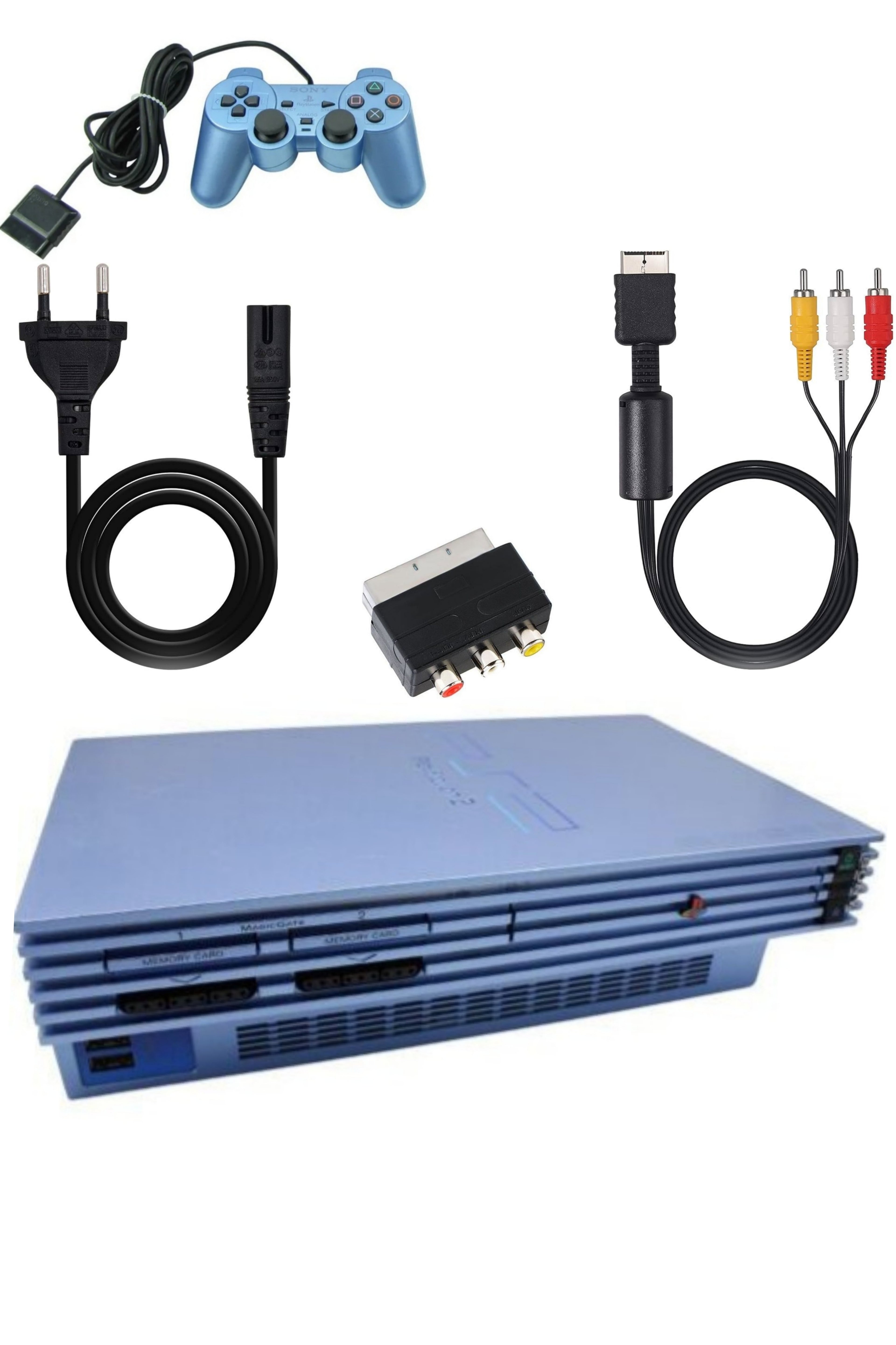 Console PlayStation 2 (PS2) FAT AQUA BLUE