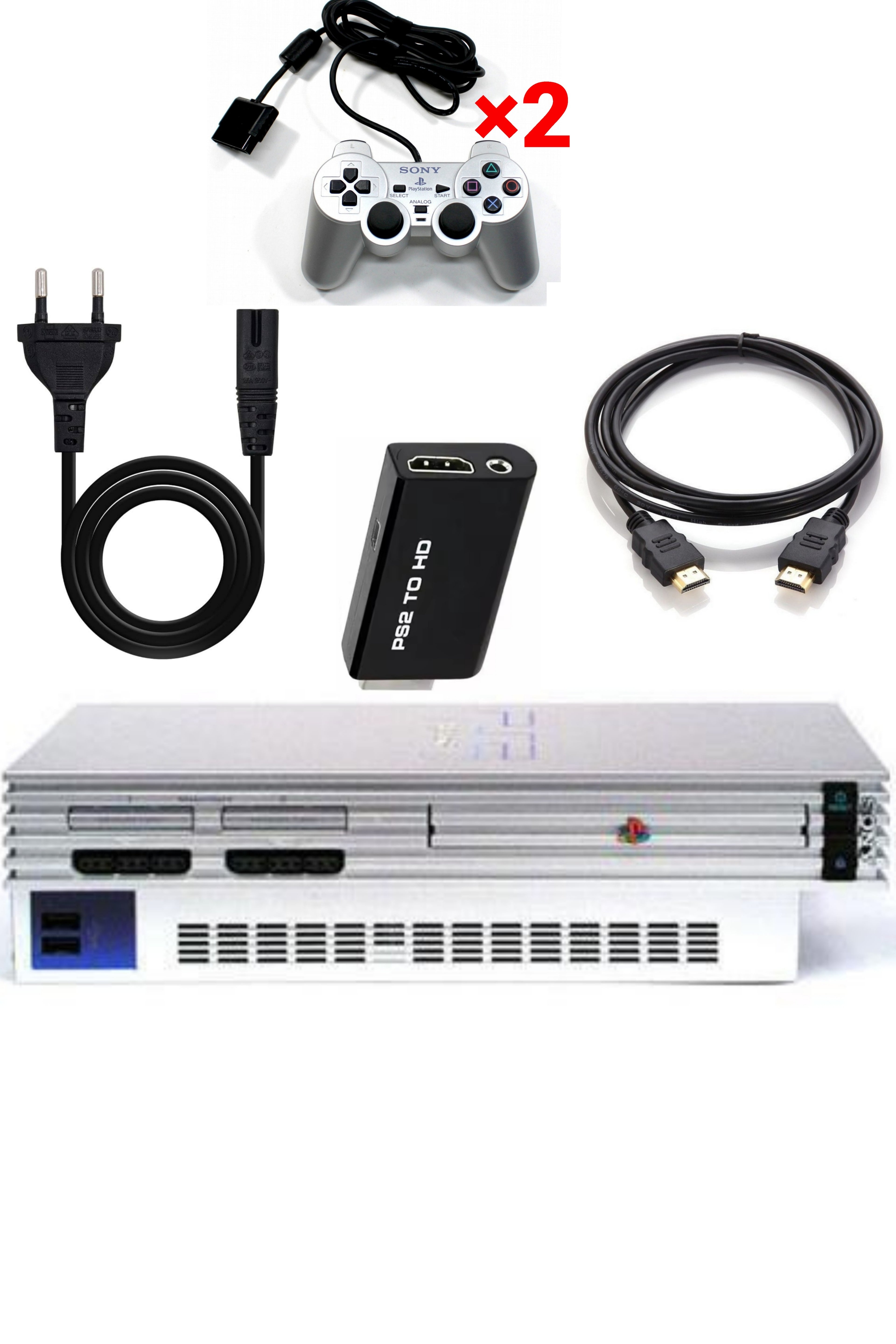 Console PlayStation 2 (PS2) FAT Grise (Silver)