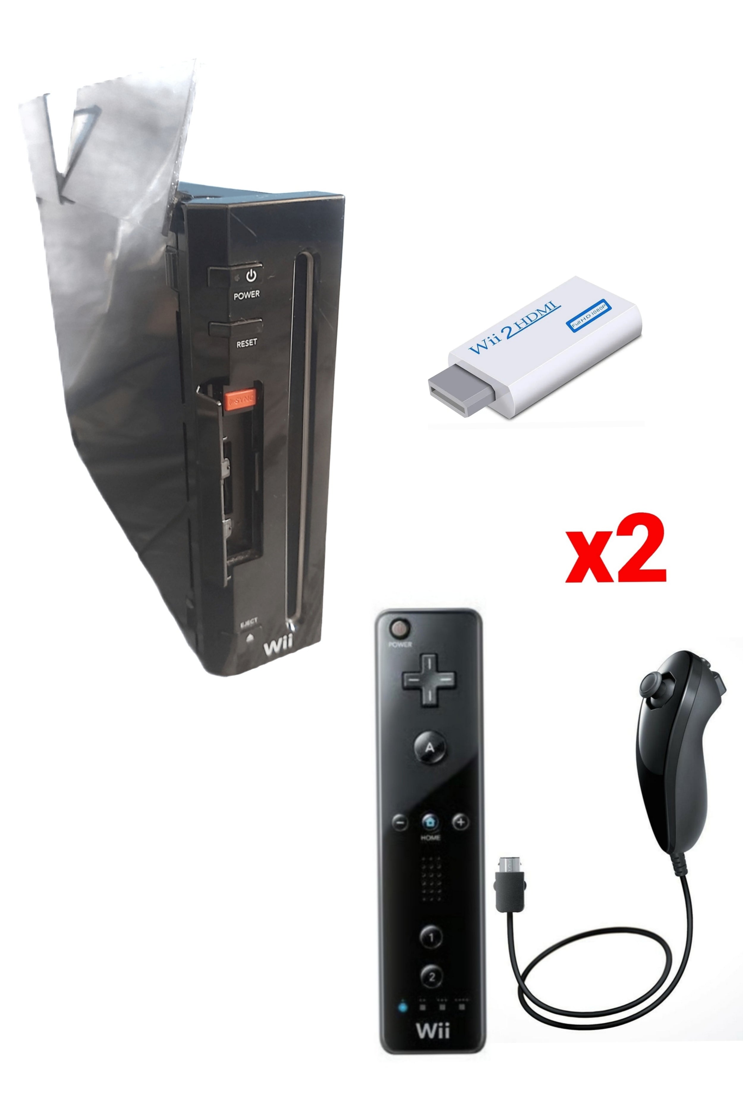 Console Nintendo WII NOIRE (Version rétro-compatible Gamecube)