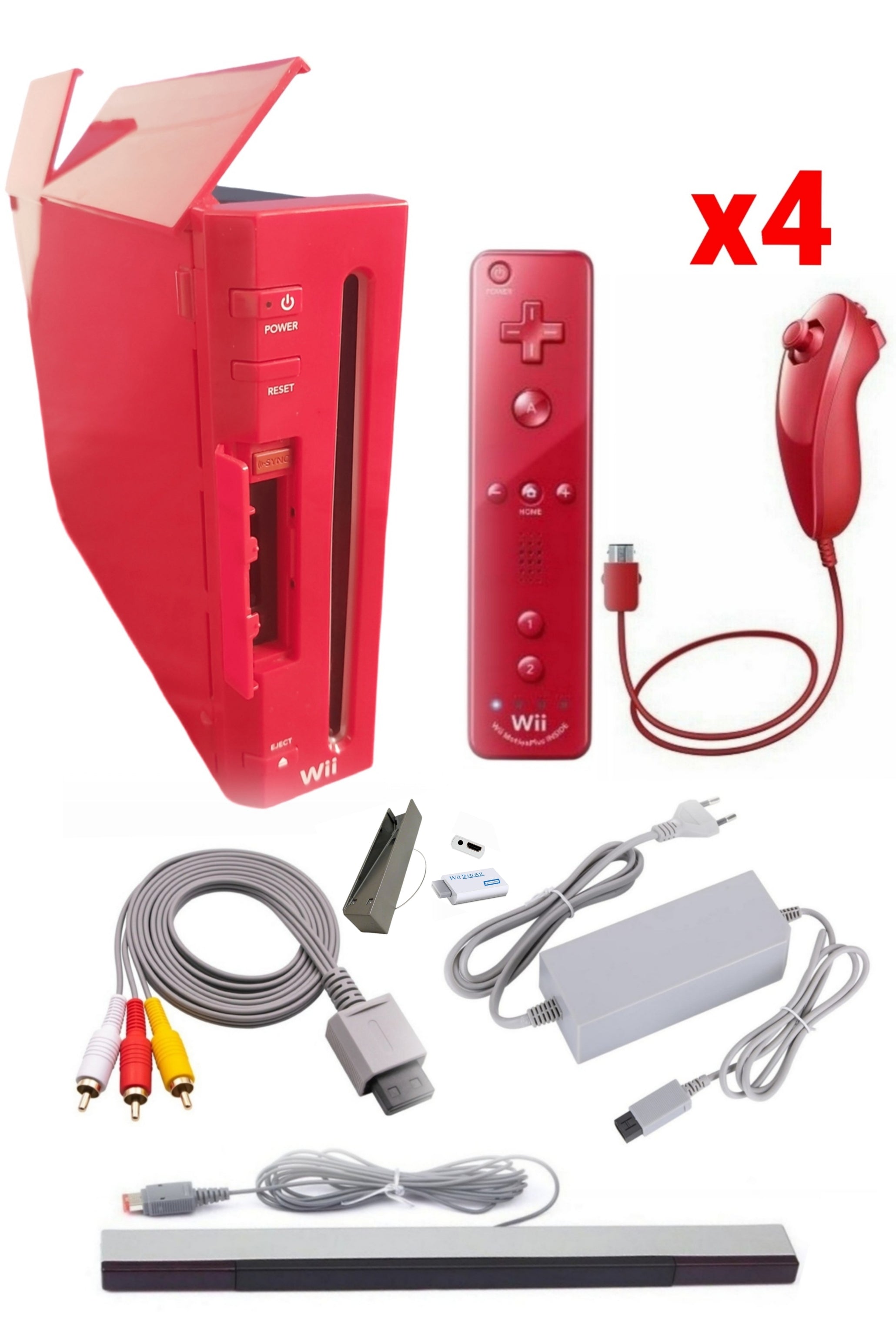 Console Nintendo WII ROUGE (Rétro-compatible Gamecube)