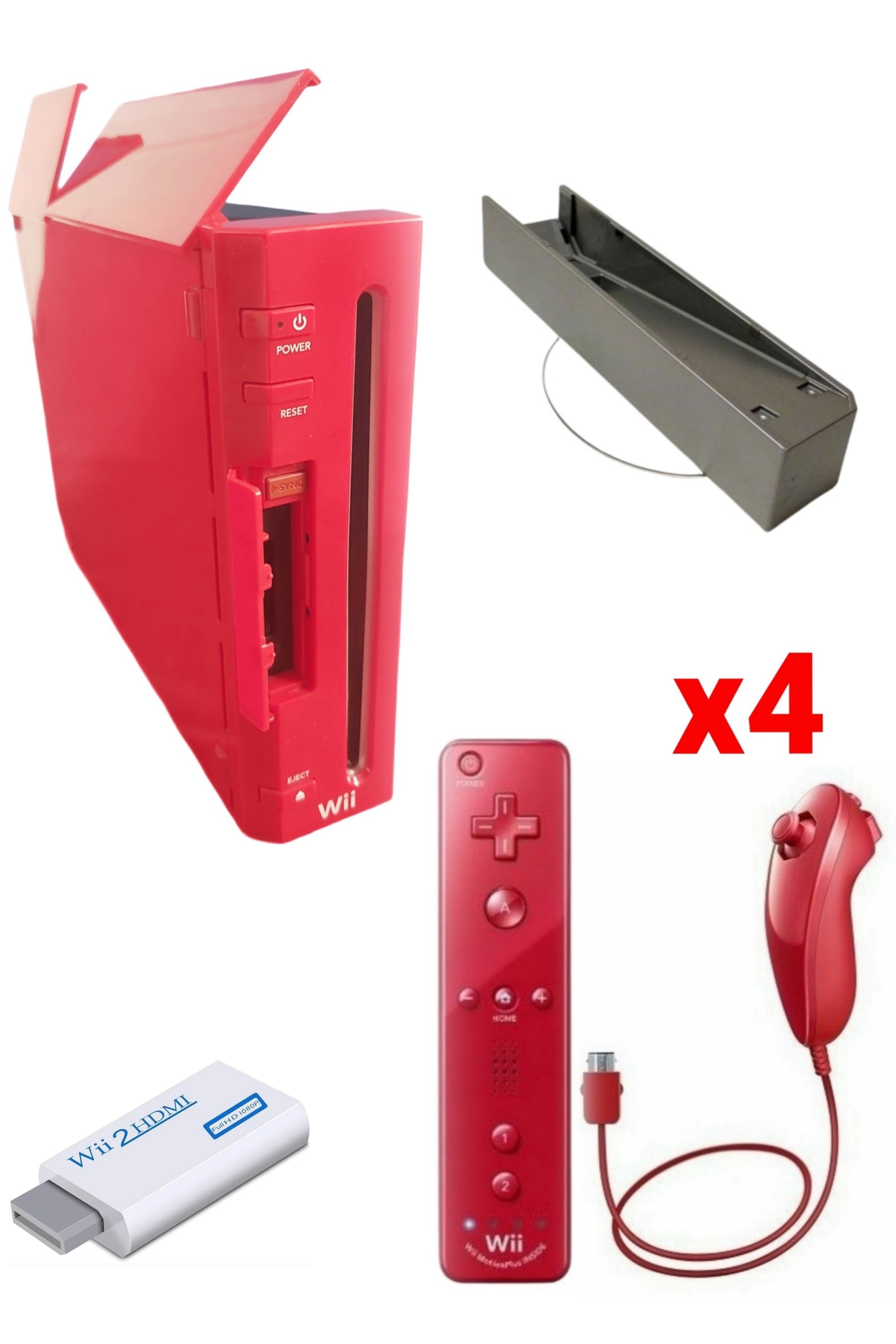 Console Nintendo WII ROUGE (Rétro-compatible Gamecube)