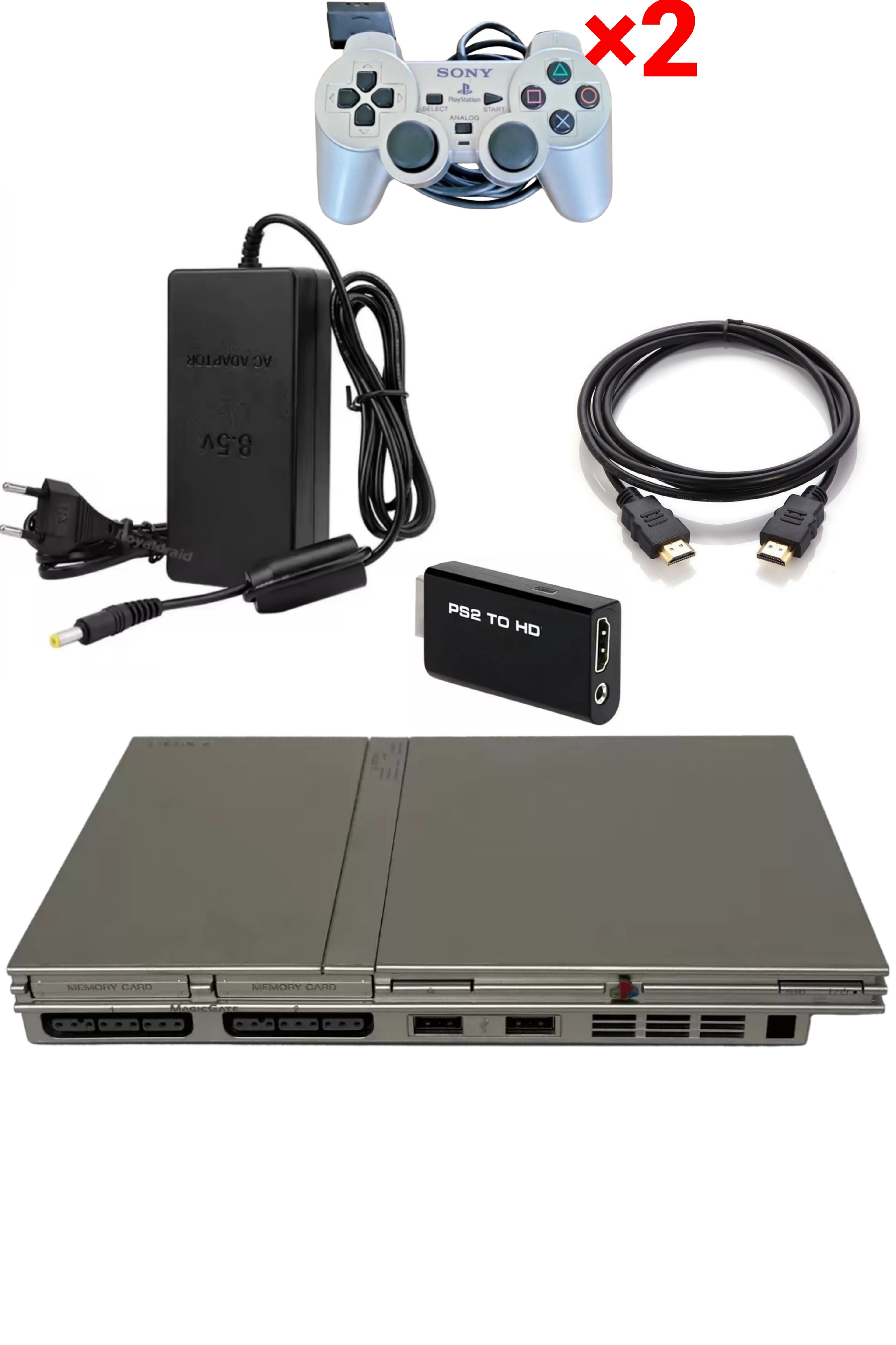 Console PlayStation 2 (PS2) SLIM Grise (Silver)