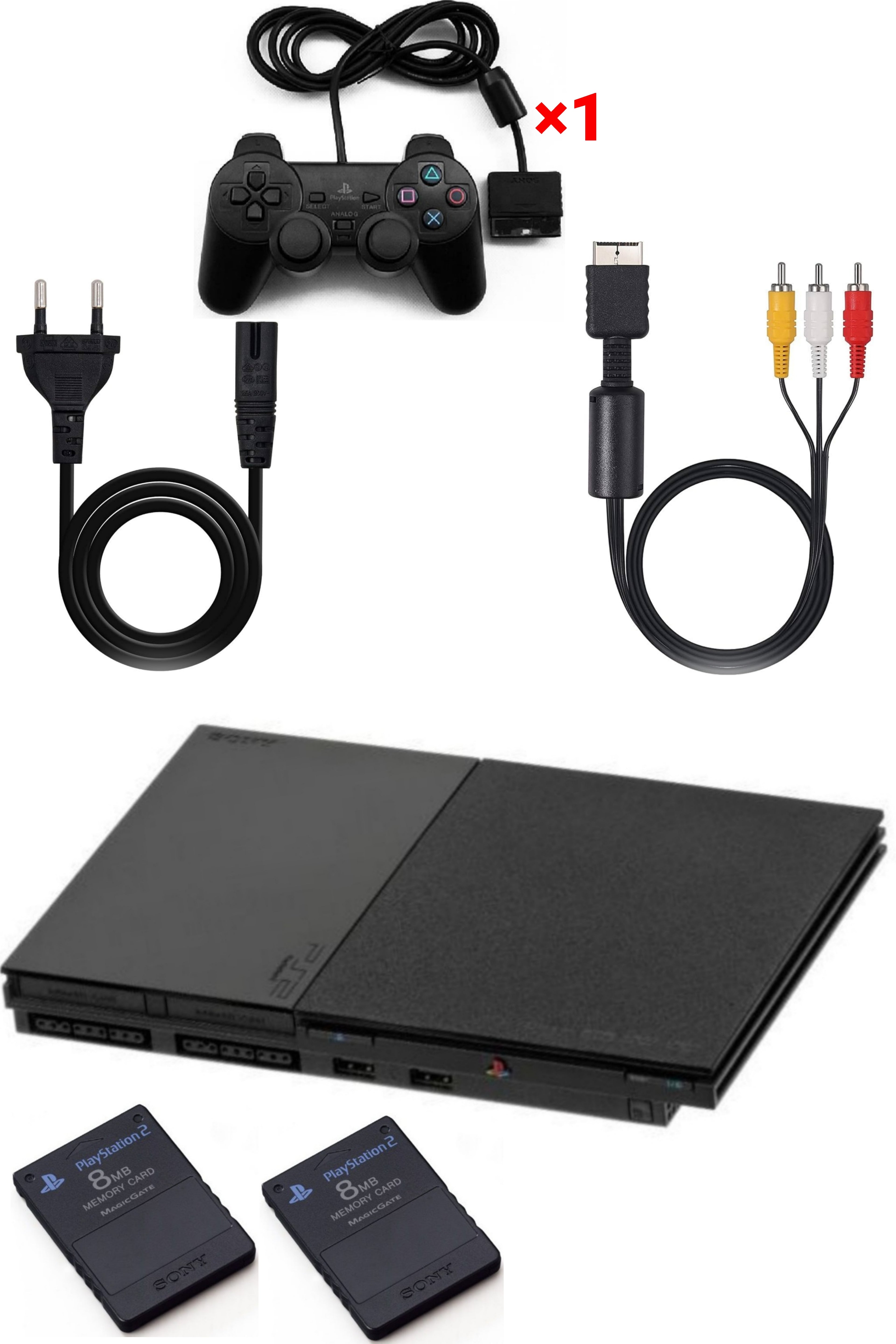 Console PlayStation 2 (PS2) SLIM Noire SATIN (V.2•90000)