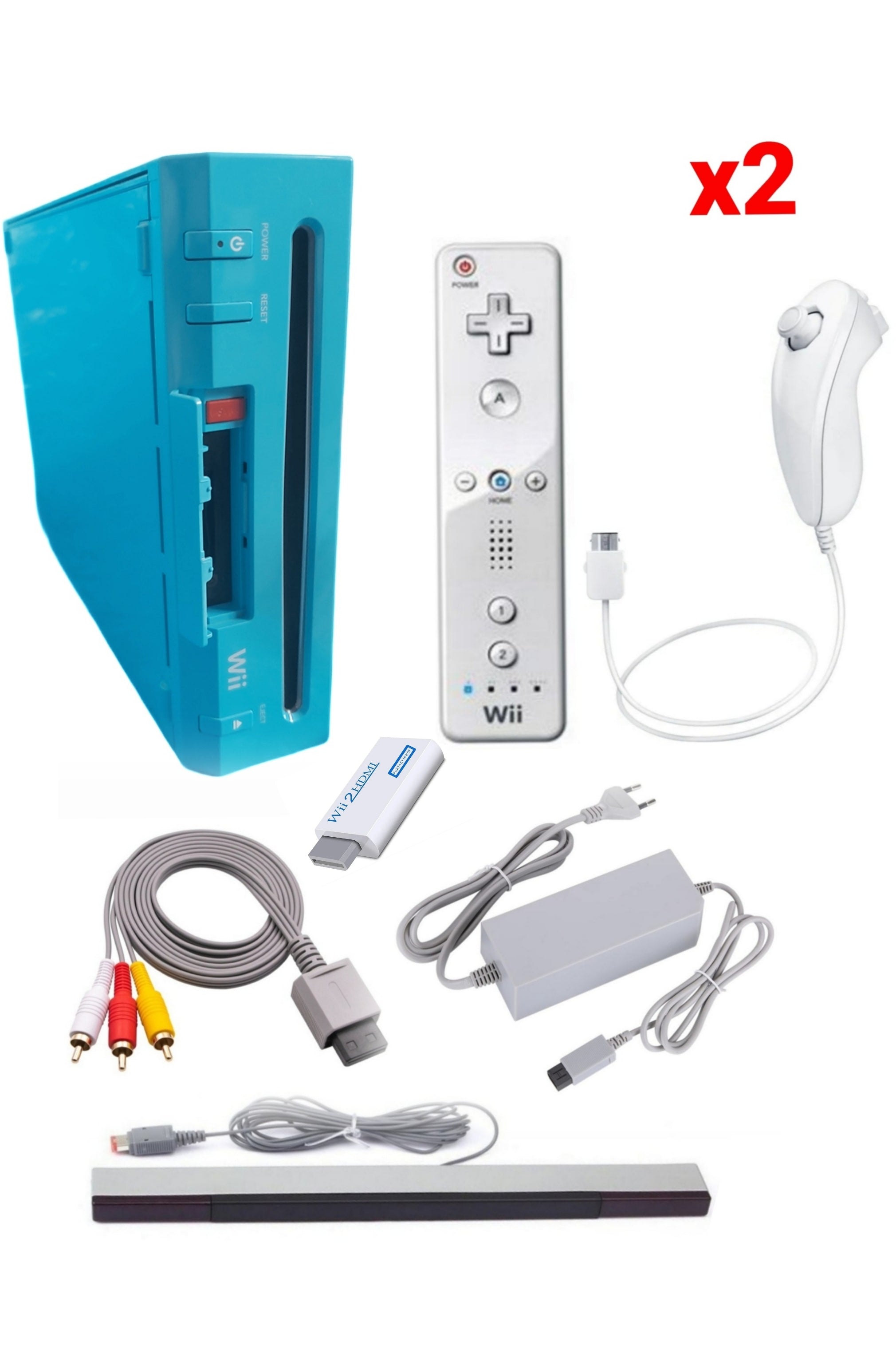 Console Nintendo WII BLEUE (Non Rétro-compatible Gamecube)