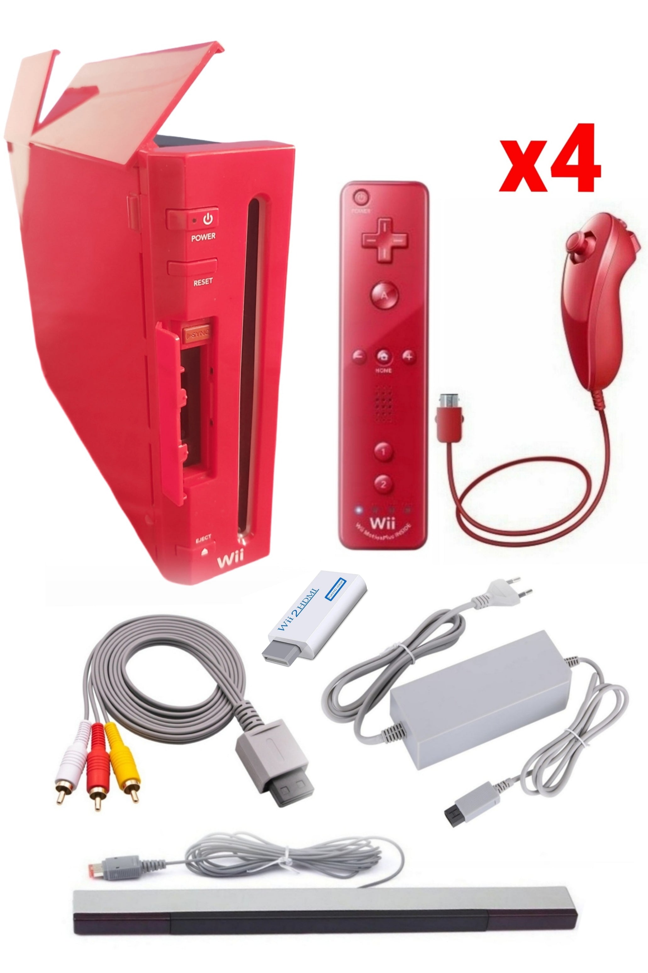 Console Nintendo WII ROUGE (Rétro-compatible Gamecube)